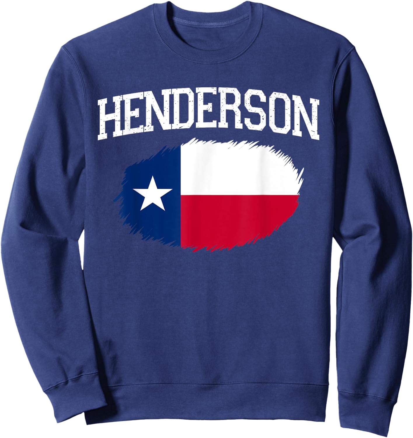 HENDERSON TX TEXAS Flag Vintage USA Sports Men Women Sweatshirt - Sweatshirt | Navy