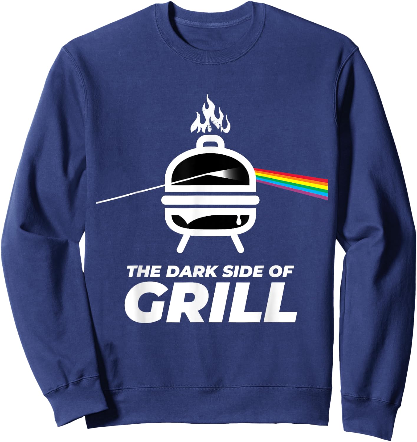 Men's Women's Kids the Dark Side of Grill BBQ Graphic Design Sweatshirt - Sweatshirt | Navy