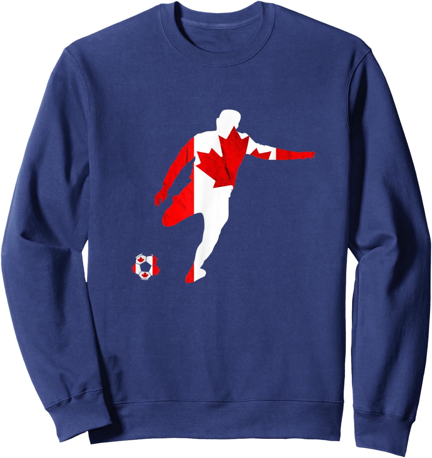 Canadian Soccer Team Maple Leaf Canadian Pride Canada Flag Sweatshirt - Sweatshirt | Navy