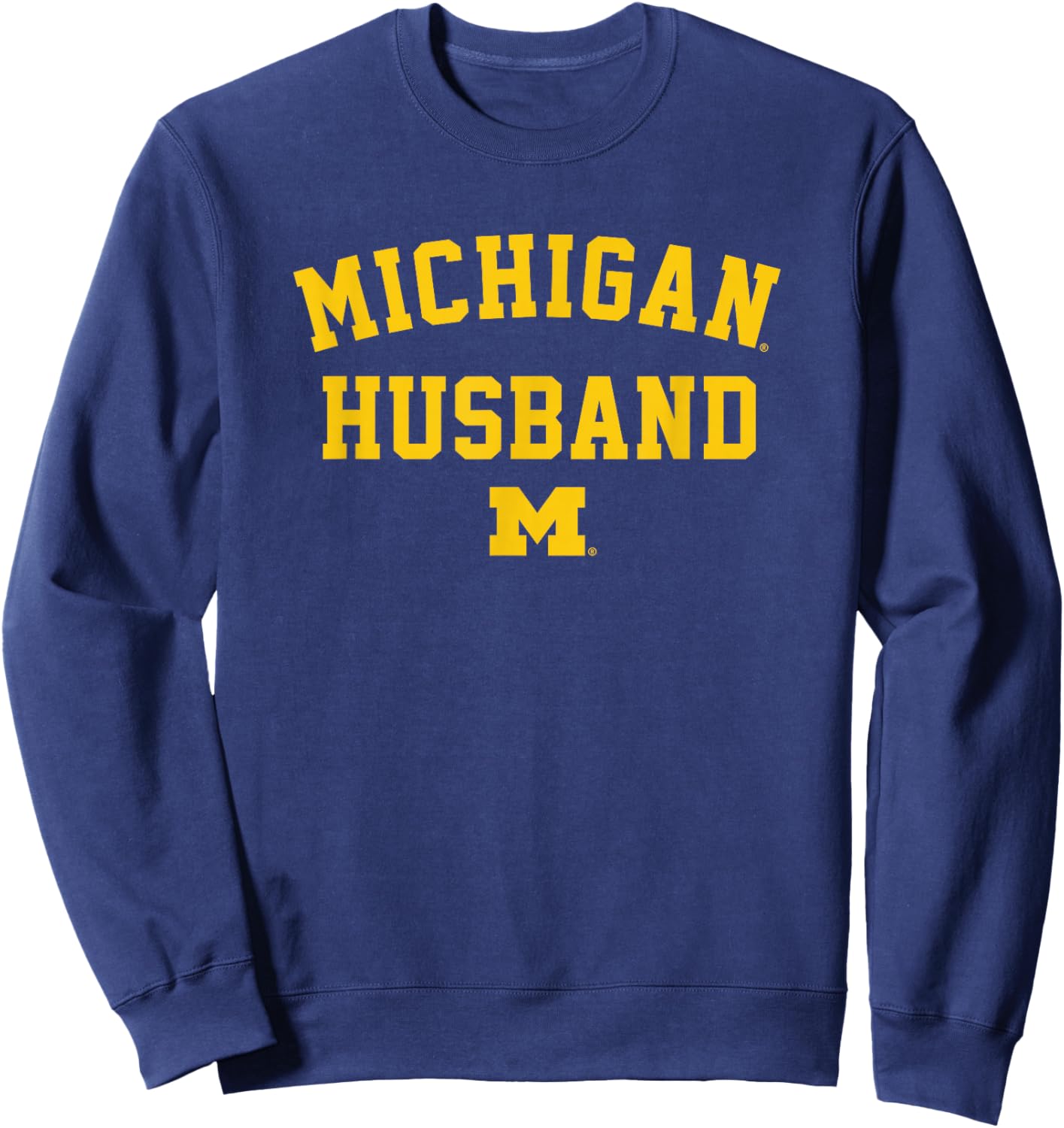 University of Michigan Wolverines Michigan Husband Sweatshirt - Sweatshirt | Navy