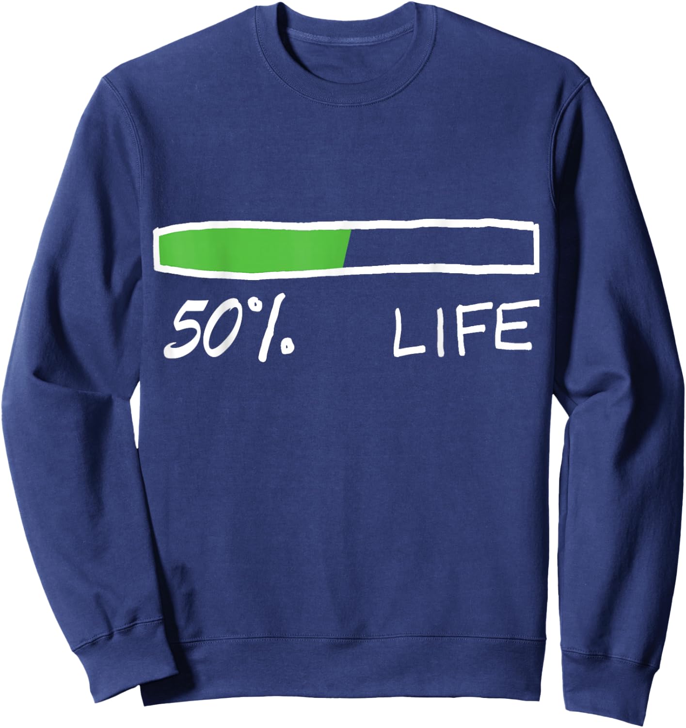 Nas Daily 50% Life Sweatshirt - Sweatshirt | Navy