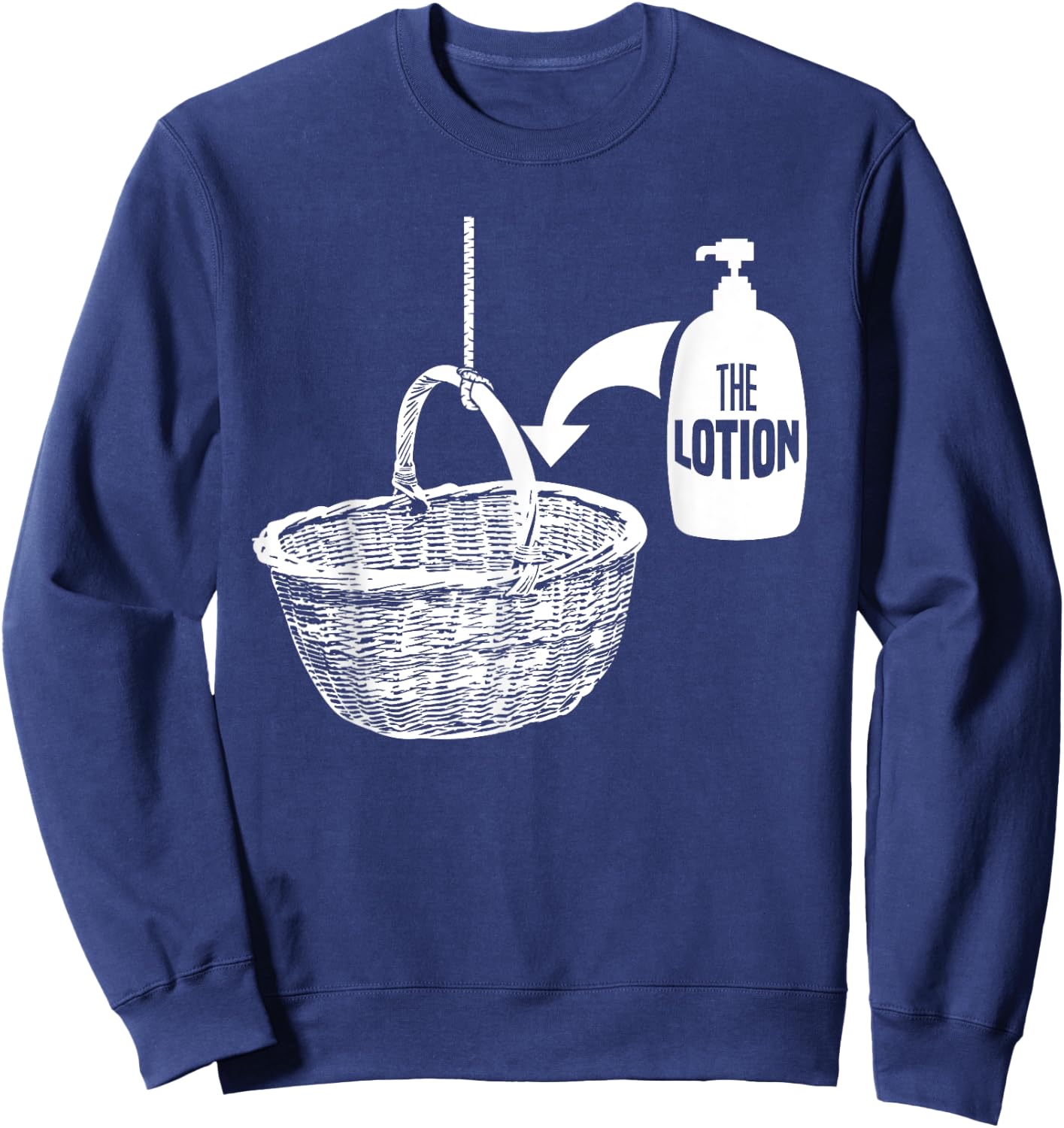 Put The Lotion in The Basket Creepy Halloween Torture Sweatshirt - Sweatshirt | Navy
