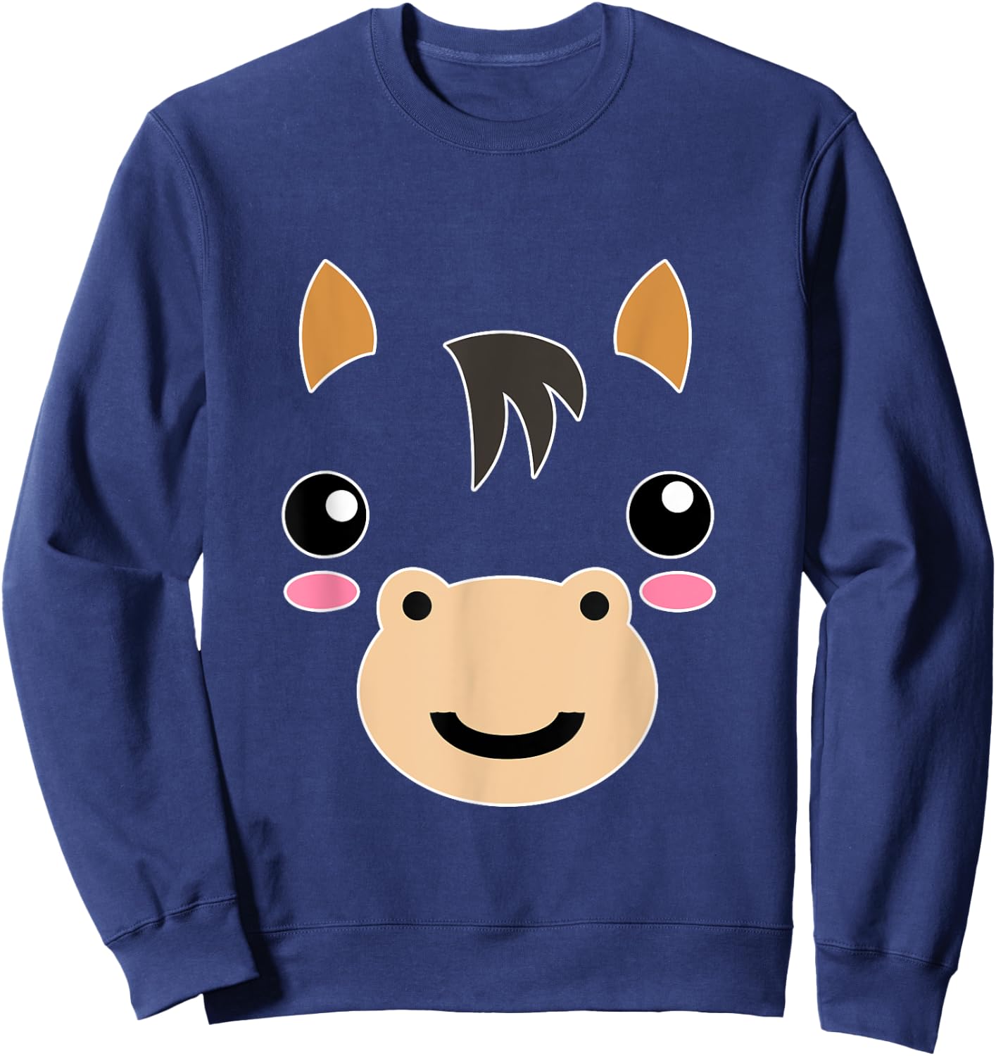 Fun Gift Animal Children Horse Sweatshirt - Sweatshirt | Navy