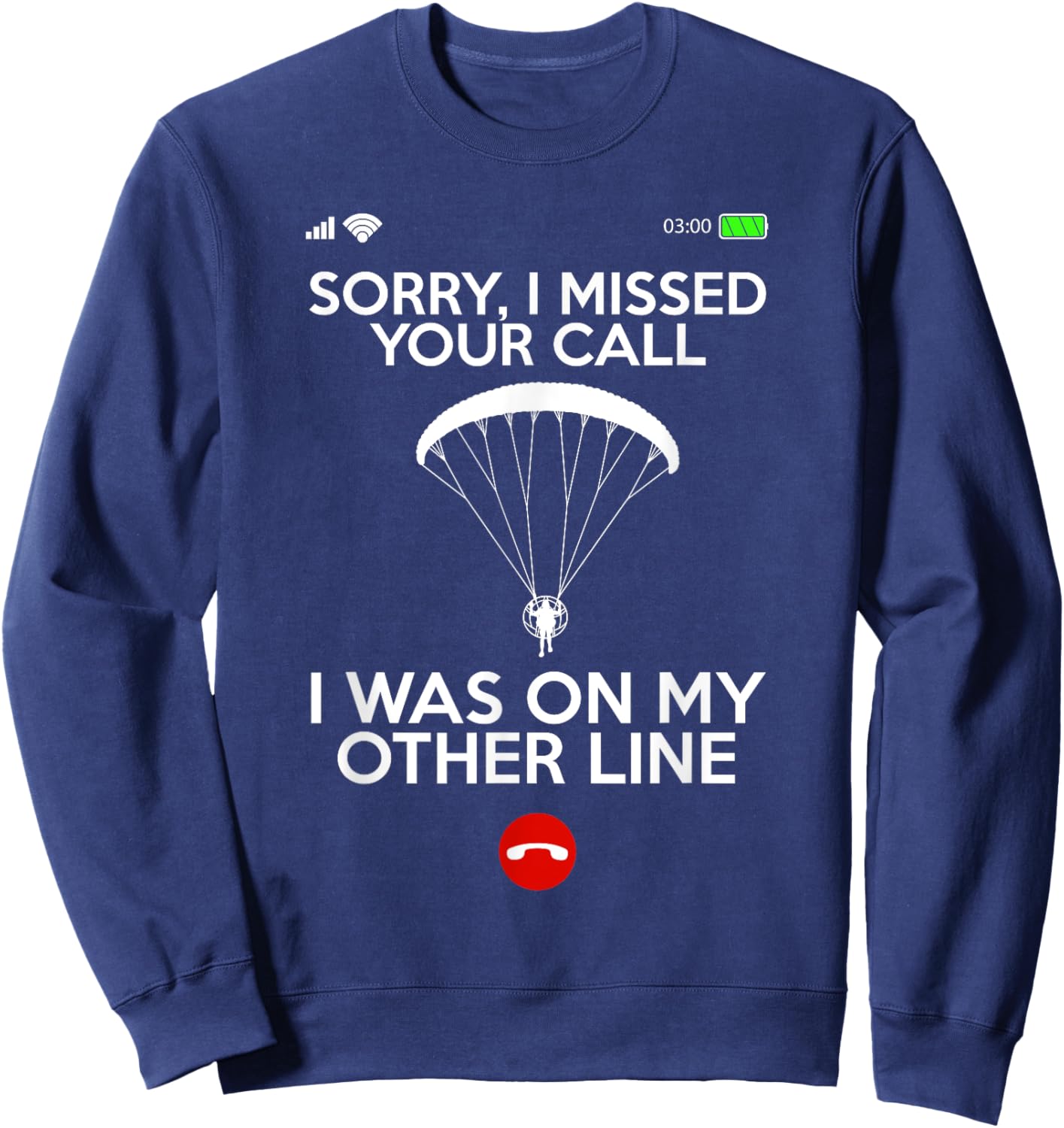 Cool Paramotor Art Women PPG Paragliding Paramotor Sweatshirt - Sweatshirt | Navy