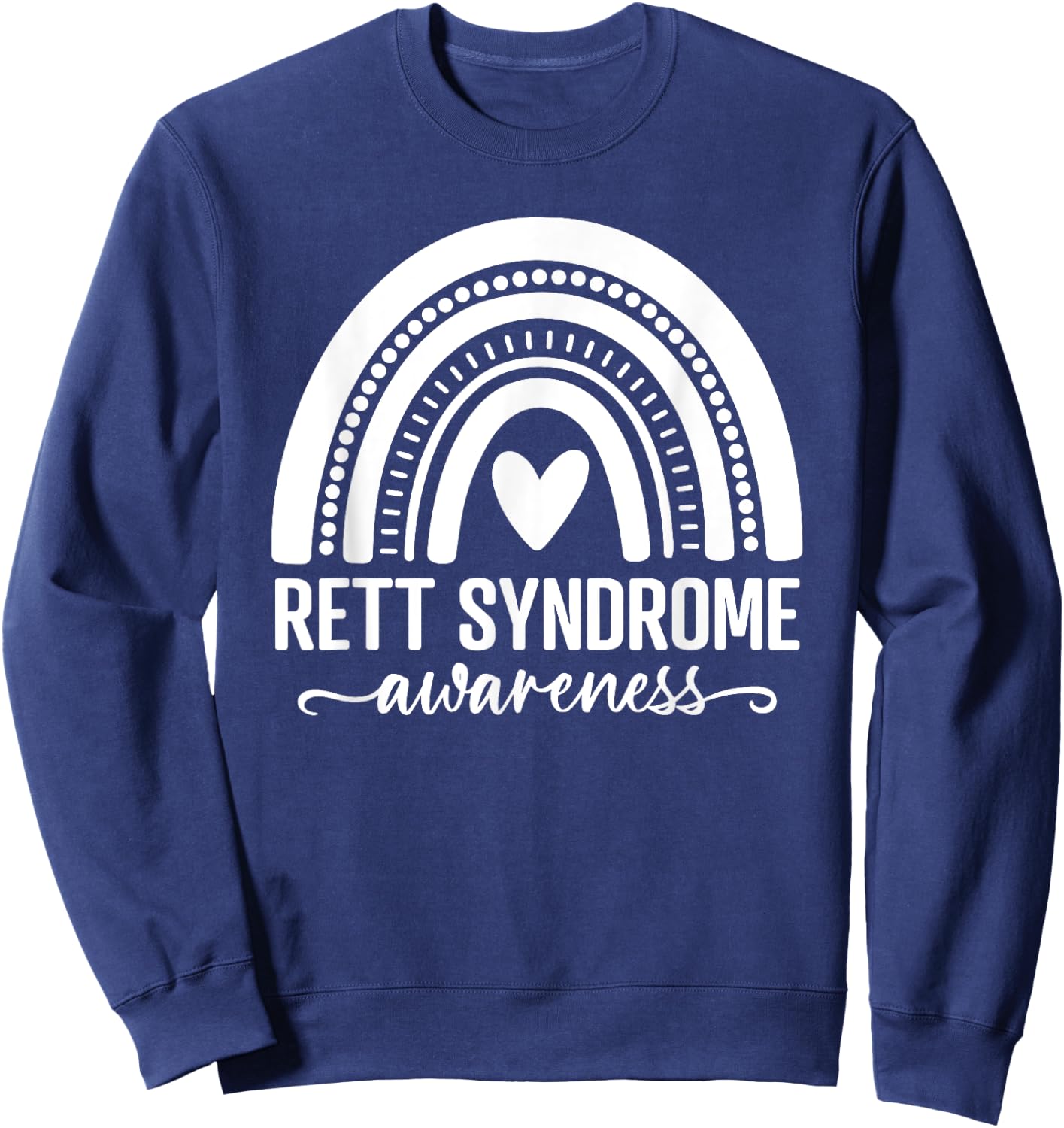 We Wear Purple Rett Syndrome Awareness Month Sweatshirt - Sweatshirt | Navy