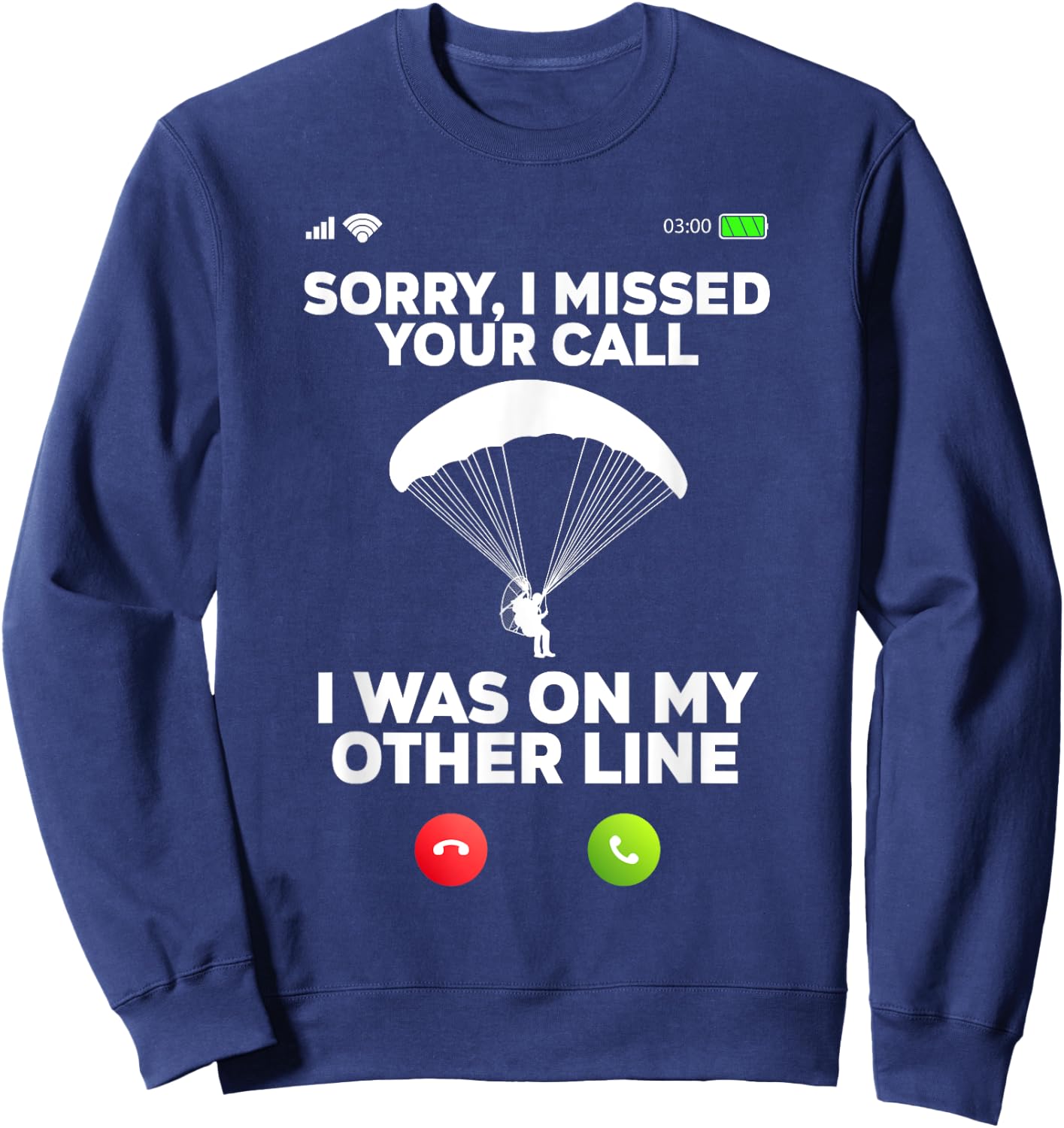 Cool Paramotor Art Women PPG Paragliding Paramotor Sweatshirt - Sweatshirt | Navy