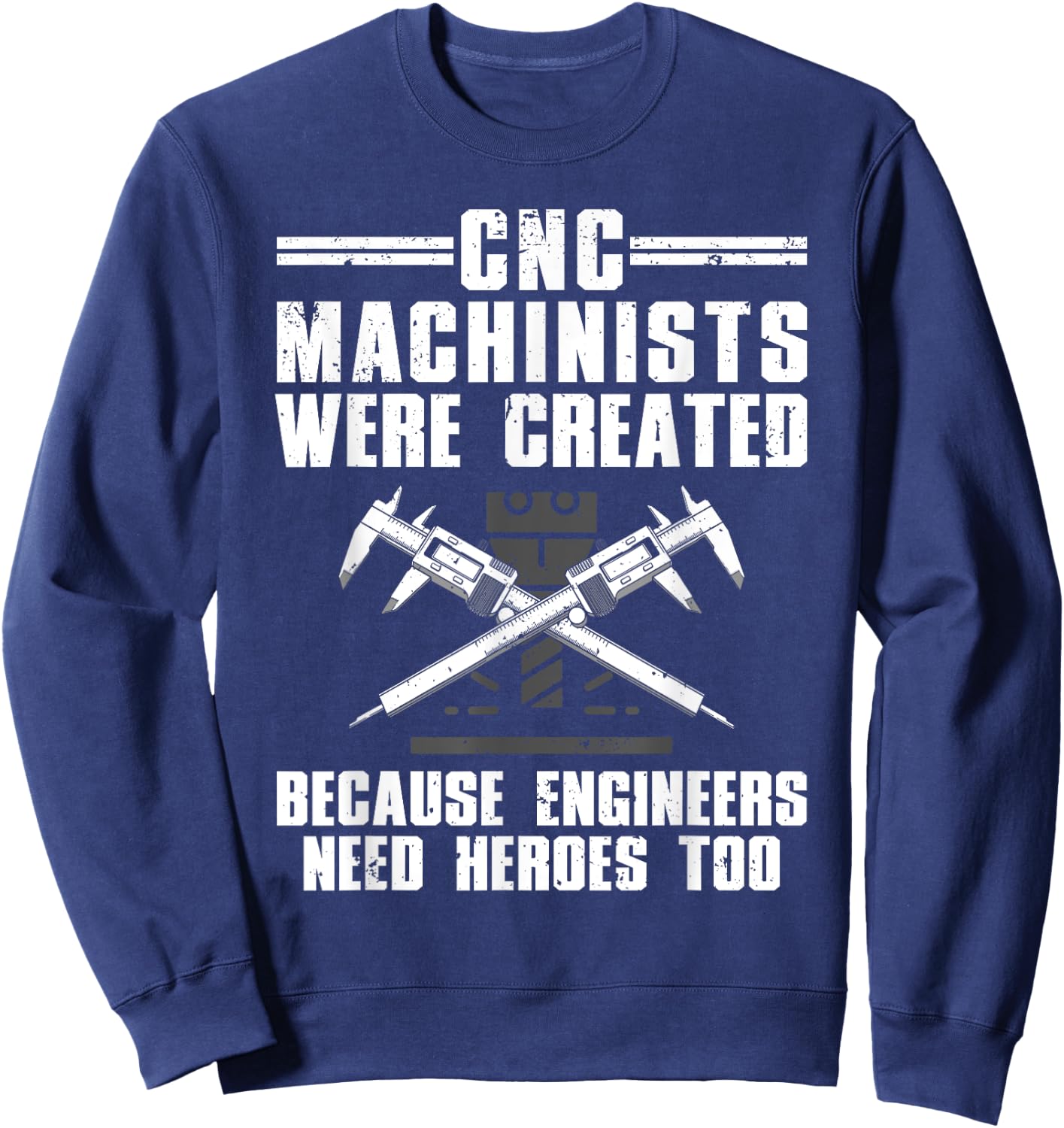 Cool CNC Machinist Art Women CNC Machine Machinist Sweatshirt - Sweatshirt | Navy