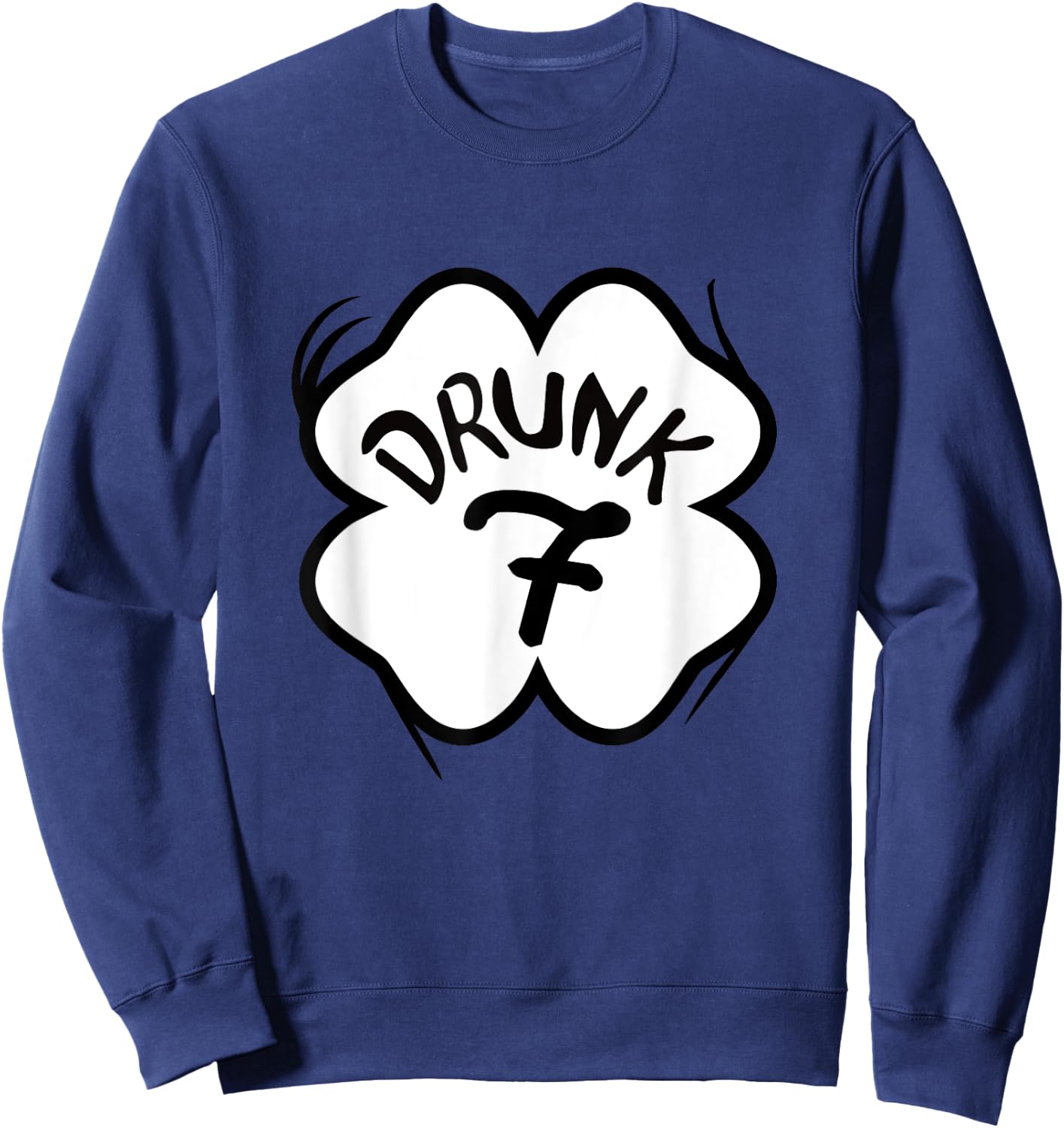 Drunk 7 Shamrock St Pattys Day Bar Crawl Group Matching Sweatshirt - Sweatshirt | Navy