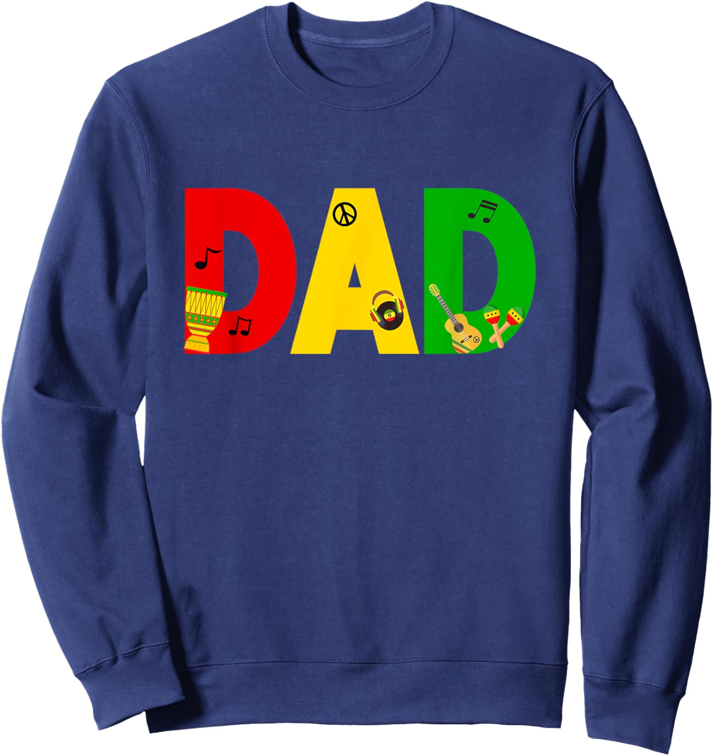 1st Birthday Jamaica King Party Theme Outfit One Year Old Sweatshirt - Sweatshirt | Navy