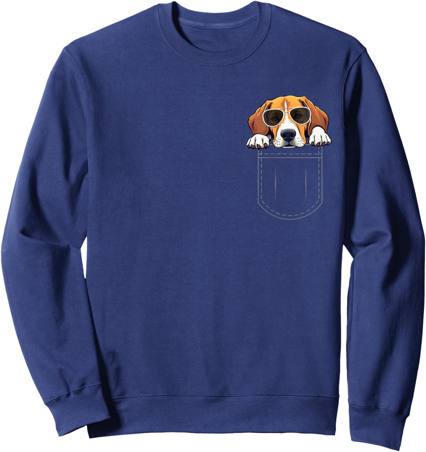Beagle Dog In The Pocket Sweatshirt - Sweatshirt | Navy