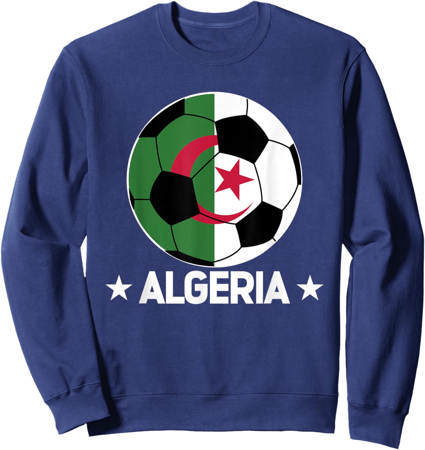 Algeria Soccer Team Algeria Flag Jersey Football Fans Sweatshirt - Sweatshirt | Navy
