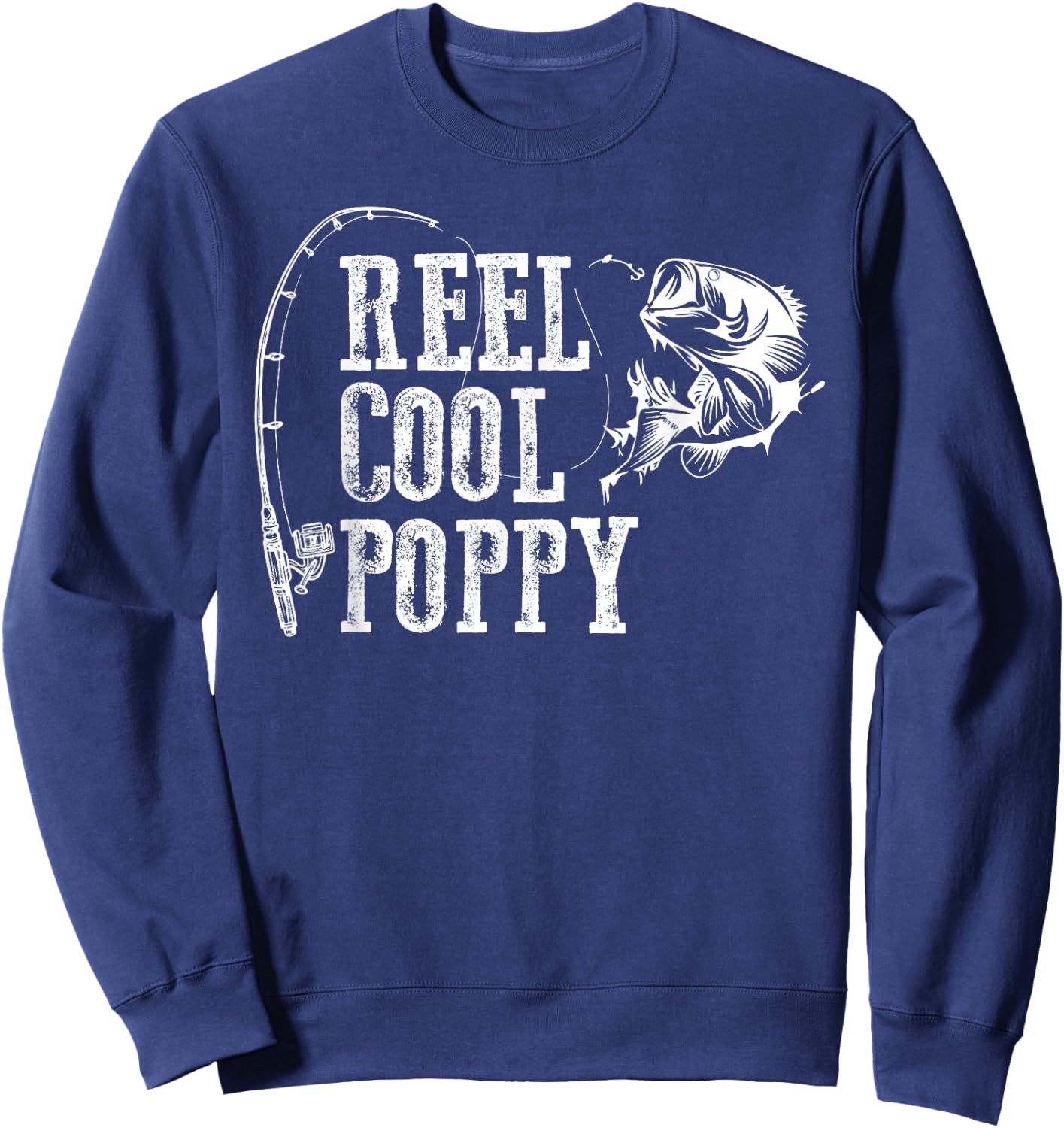 Poppy Fishing: Reel Cool Poppy Sweatshirt - Sweatshirt | Navy
