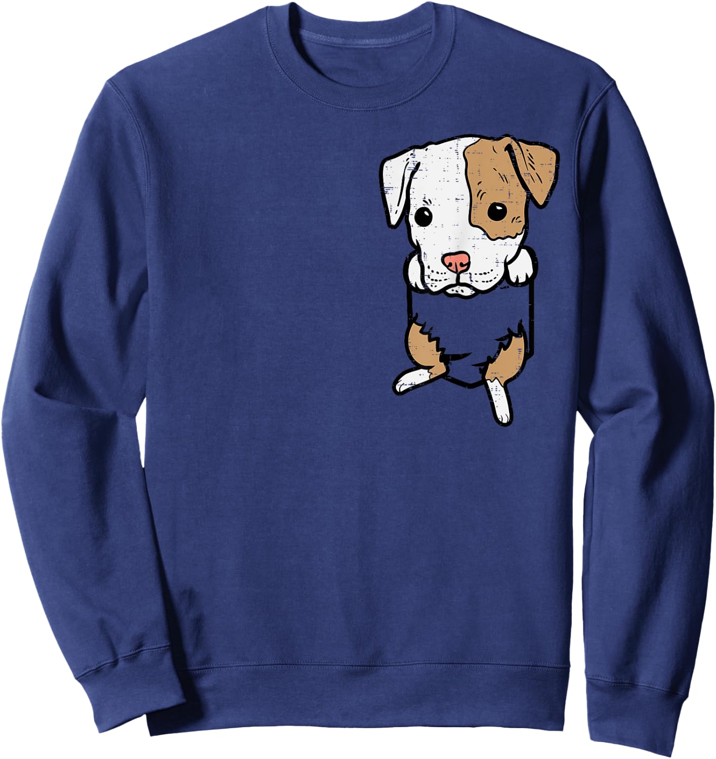 Pocket Puppy Pitbull Feet Cute Pitties Dog Lover Owner Gift Sweatshirt - Sweatshirt | Navy
