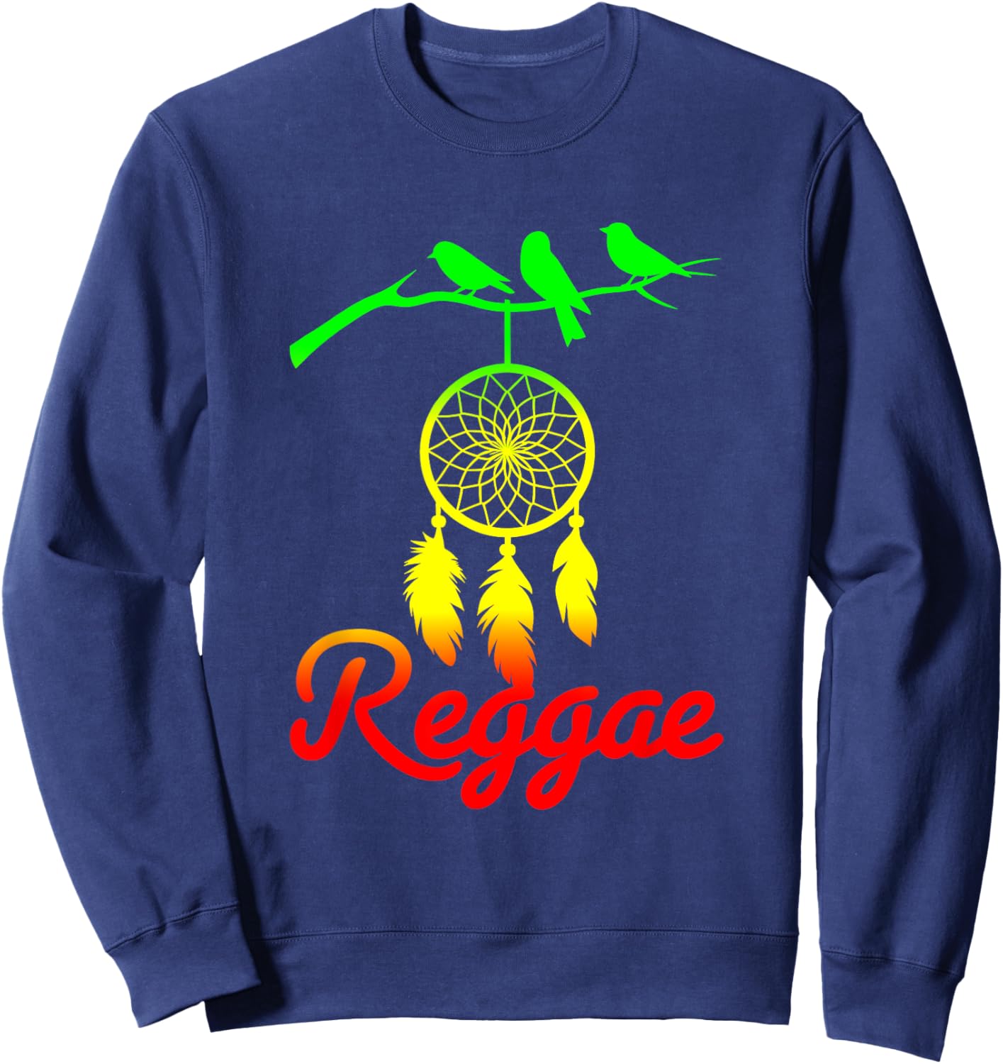Rasta Reggae Jamaica Rastafari Roots Jamaique Dreamcatcher Sweatshirt - Sweatshirt | Navy