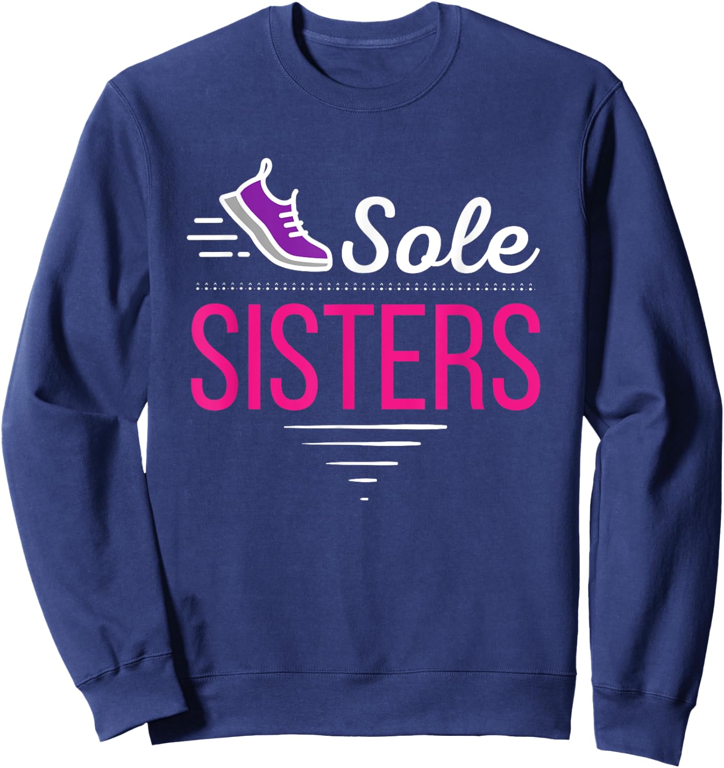 Running Sole Sisters Ladies Marathon Race Day Team Sweatshirt - Sweatshirt | Navy