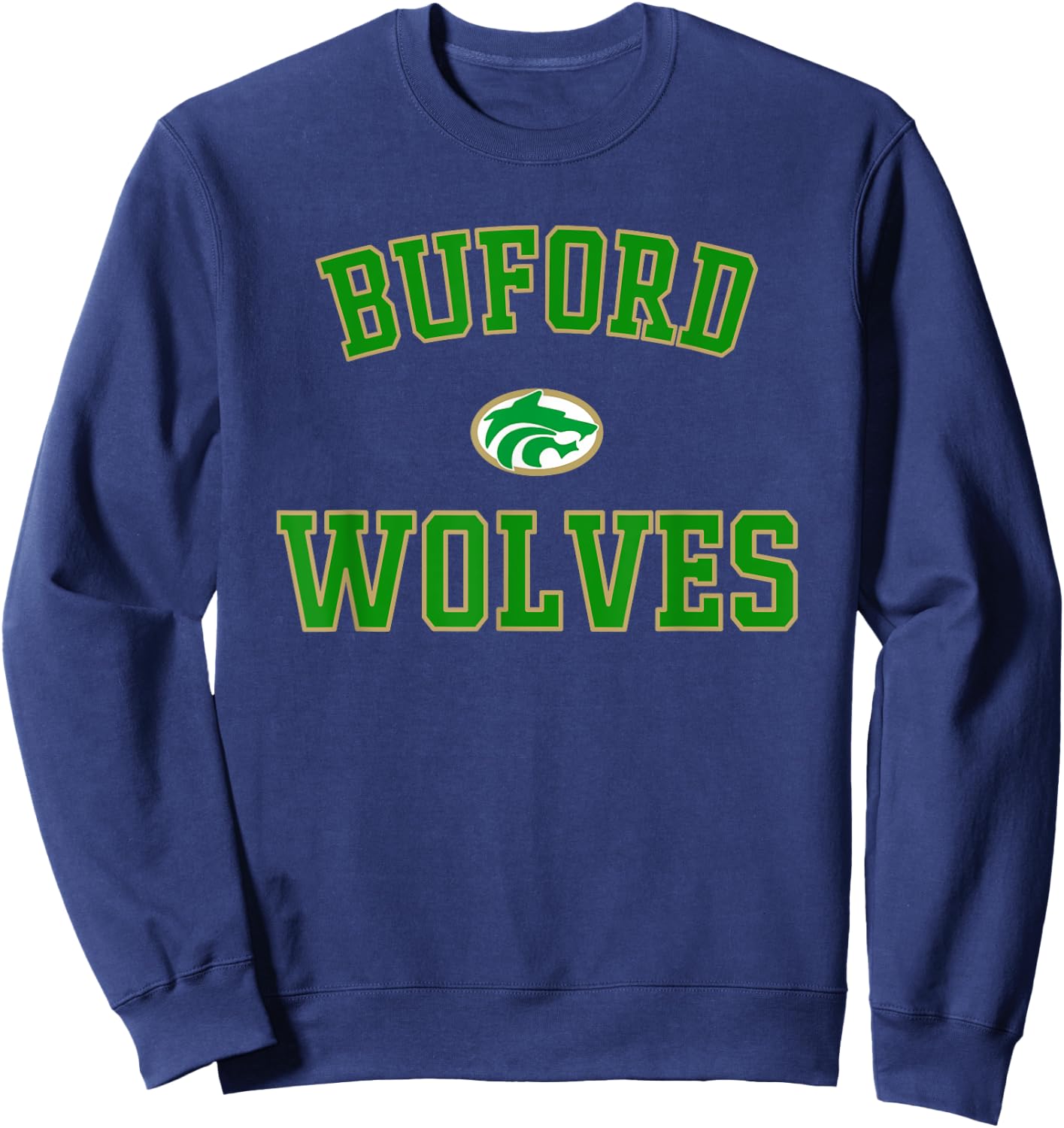 Buford Wolves Logo Varsity HS Sweatshirt - Sweatshirt | Navy