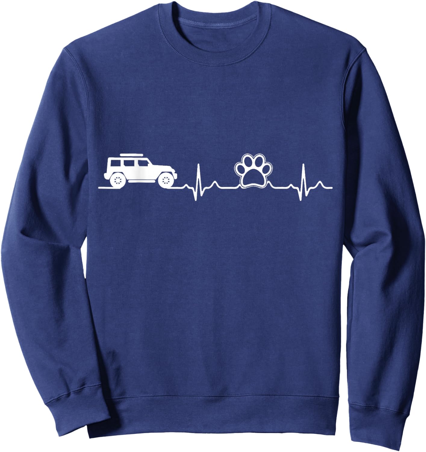 Offroad Driving and Dogs Paw shirt Woman, 4x4 4WD Sweatshirt - Sweatshirt | Navy