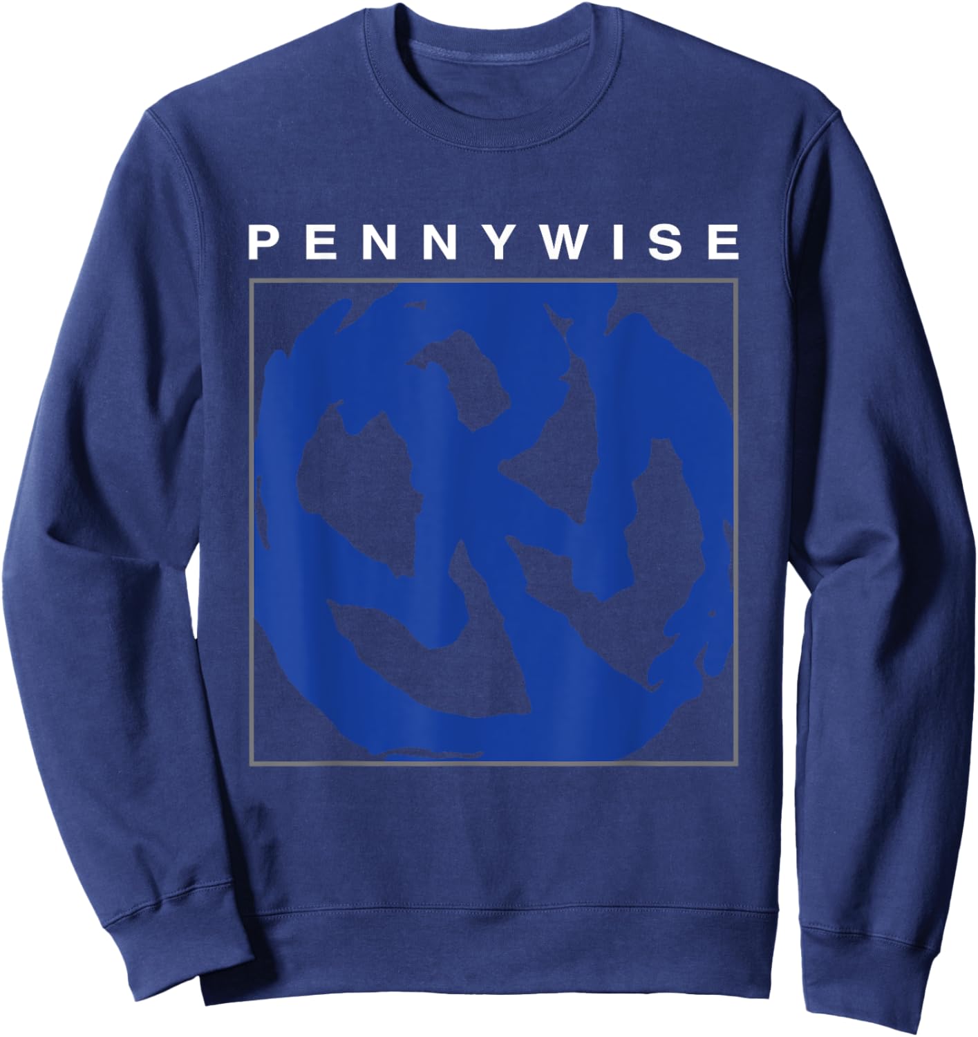 Pennywise - PW Logo - Official Product, Black, S Sweatshirt - Sweatshirt | Navy