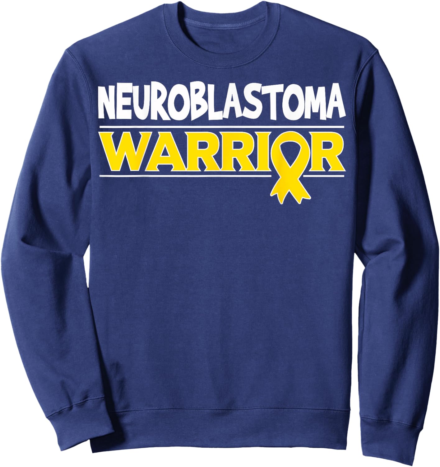 NB Awareness Ribbon - Neuroblastoma Warrior Sweatshirt - Sweatshirt | Navy