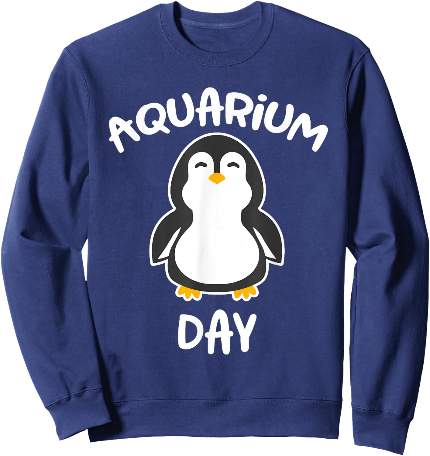 Aquarium Day Penguin - Cute Aquarium School Trip Sweatshirt - Sweatshirt | Navy