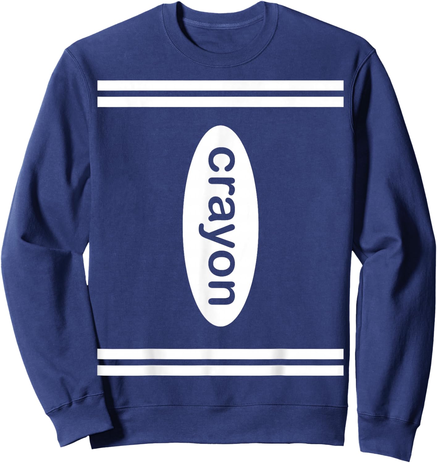 Crayon Halloween Costume, Dark Color Crayon Box Lover Sweatshirt - Sweatshirt | Navy