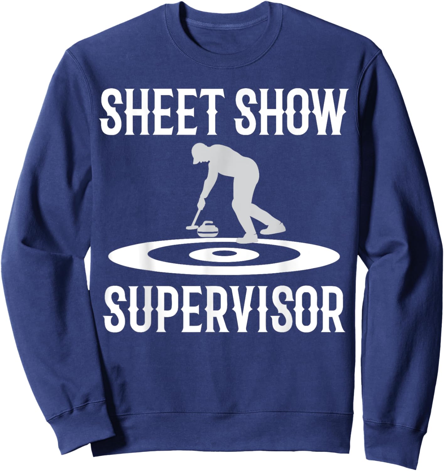 Curling Funny Curling sport Sweatshirt - Sweatshirt | Navy