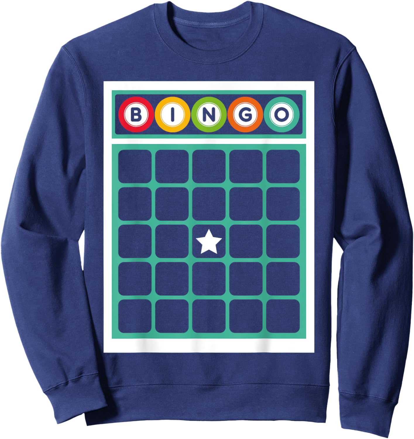Bingo Card Bingo Costume Funny Bingo Player Halloween Outfit Sweatshirt - Sweatshirt | Navy
