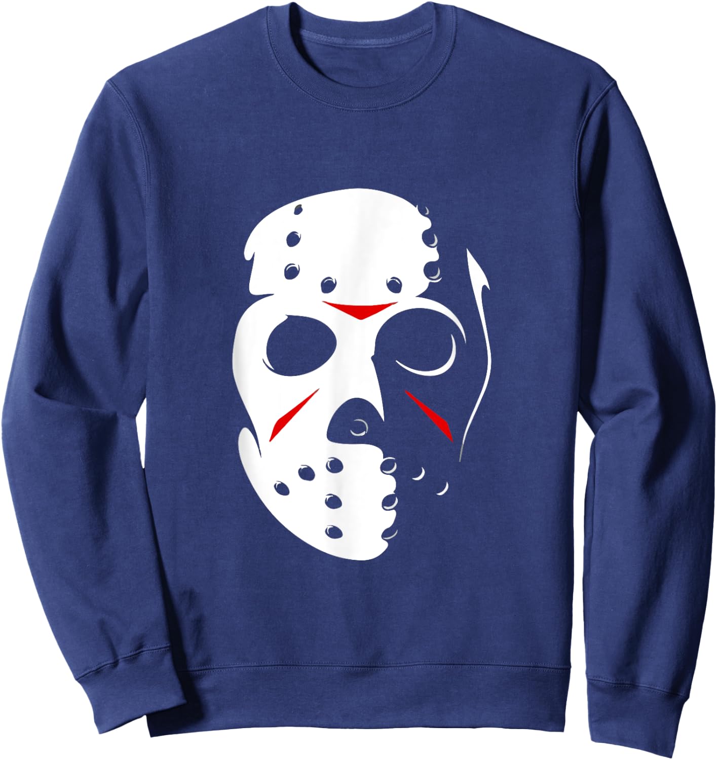 Jason Hockey Mask Halloween Shirt Friday 13TH Sweatshirt - Sweatshirt | Navy