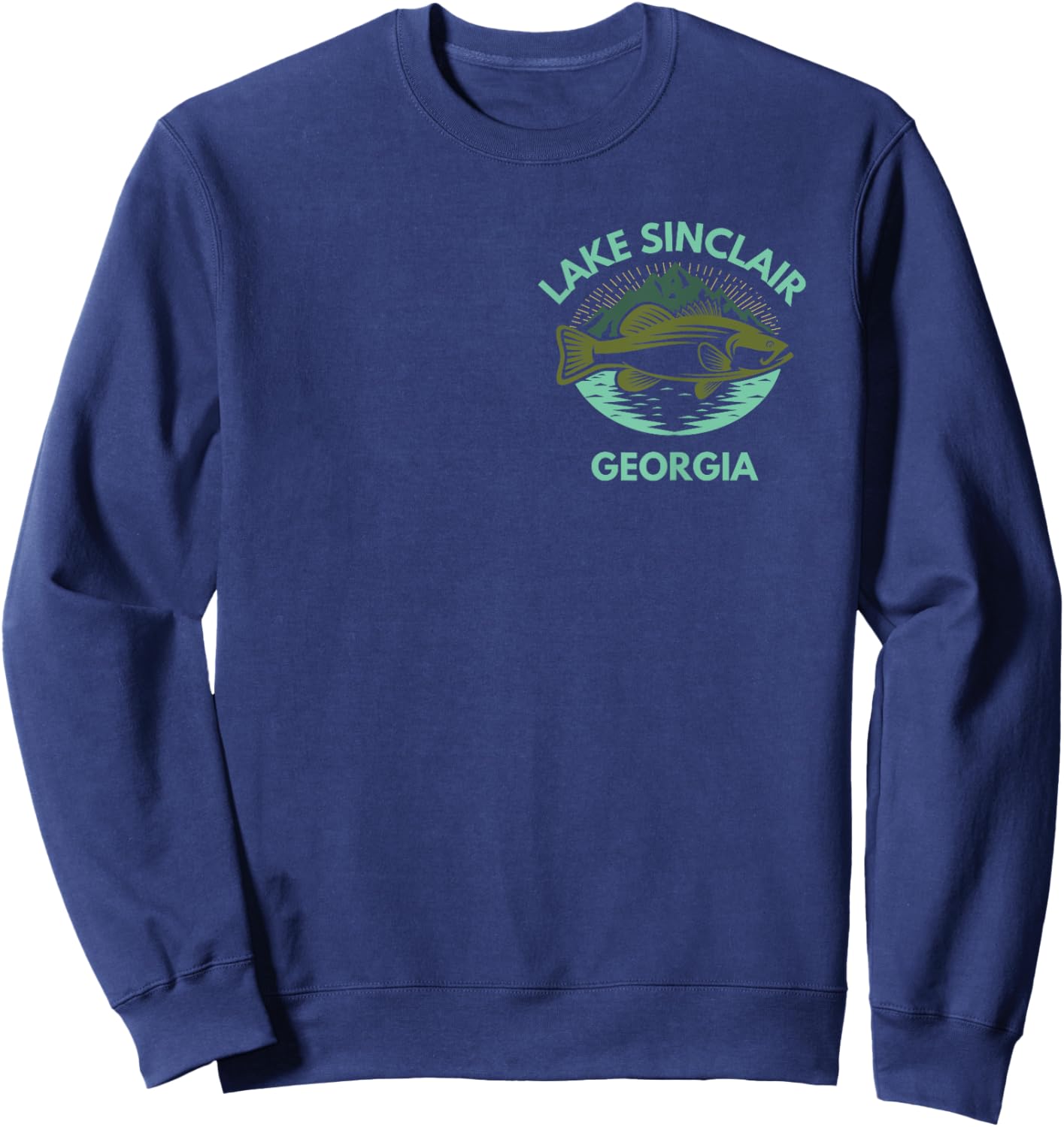 Lake SINCLAIR Georgia Trip Family Love Fishing Lake Camping Sweatshirt - Sweatshirt | Navy