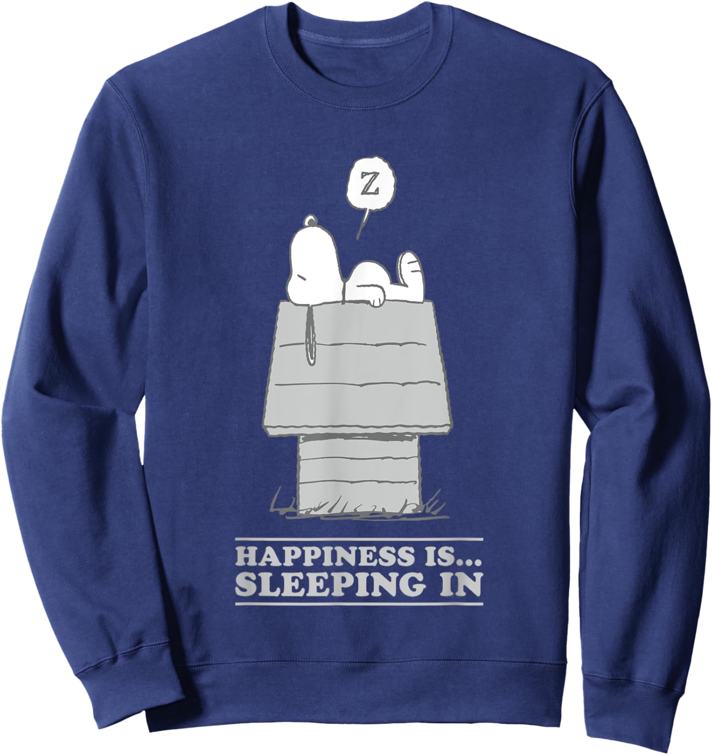Peanuts Happiness Is Sleeping In Snoopy Sweatshirt - Sweatshirt | Navy