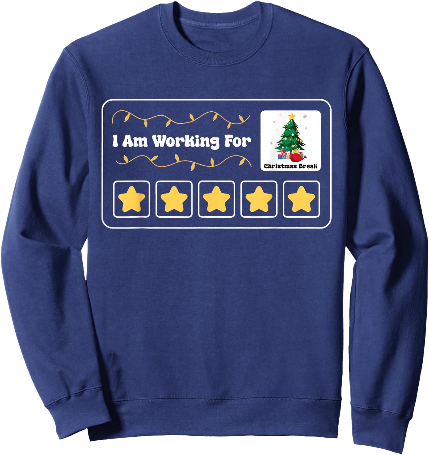 I'm Working For Christmas Break Special Education Teacher Sweatshirt - Sweatshirt | Navy