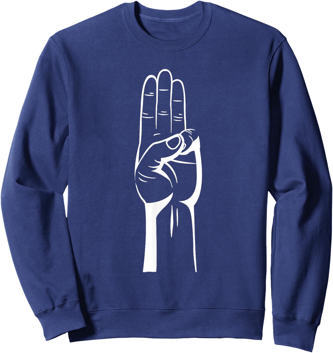 3 Finger Salute Sweatshirt - Sweatshirt | Navy