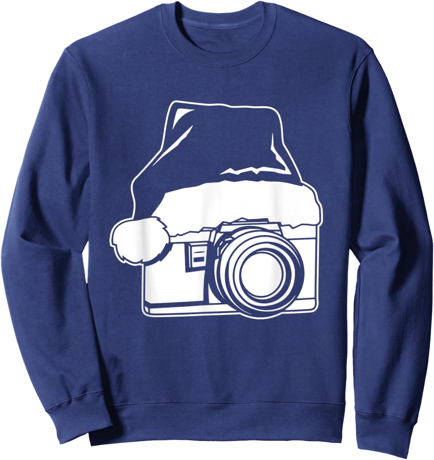 Xmas Santa Hat Camera Christmas Photographer Photography Sweatshirt - Sweatshirt | Navy