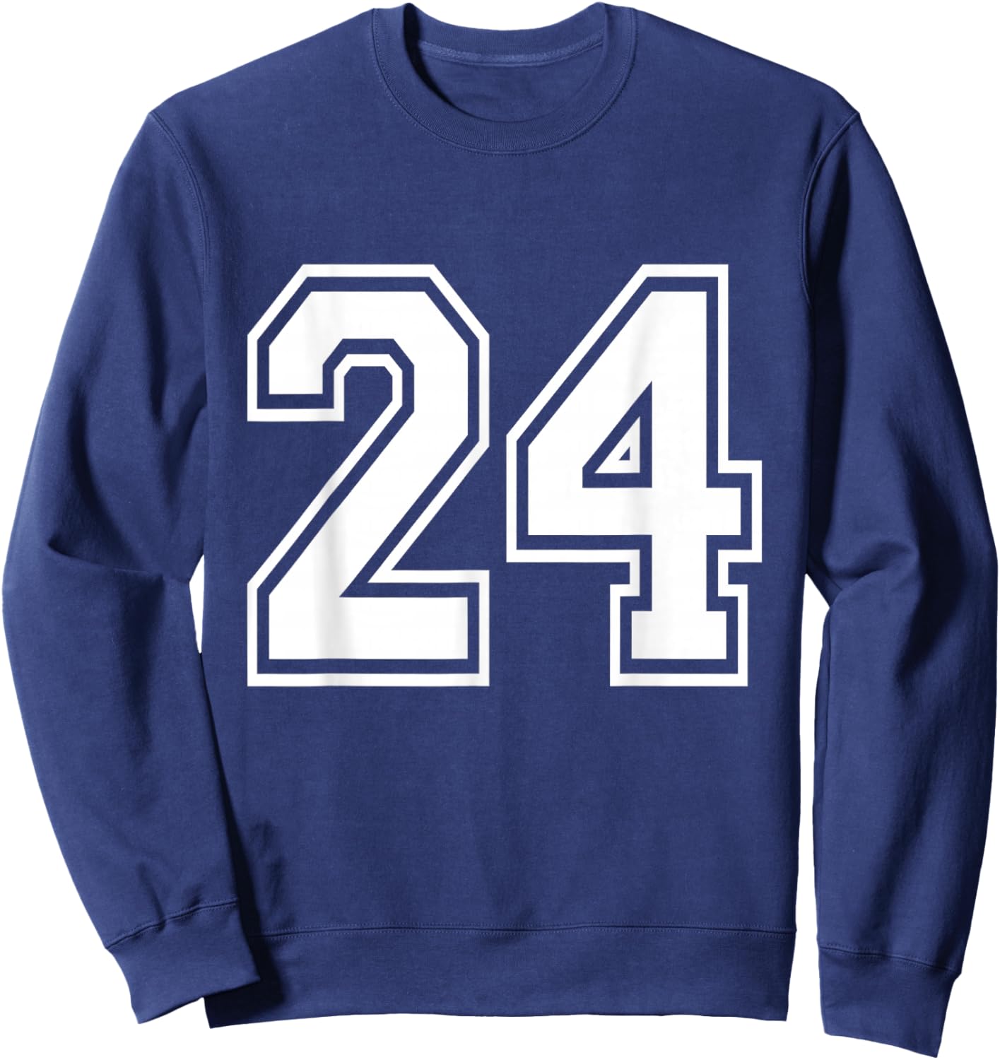 Number 24 Varsity Sports Team Jersey 24th Birthday 24 Years Sweatshirt - Sweatshirt | Navy