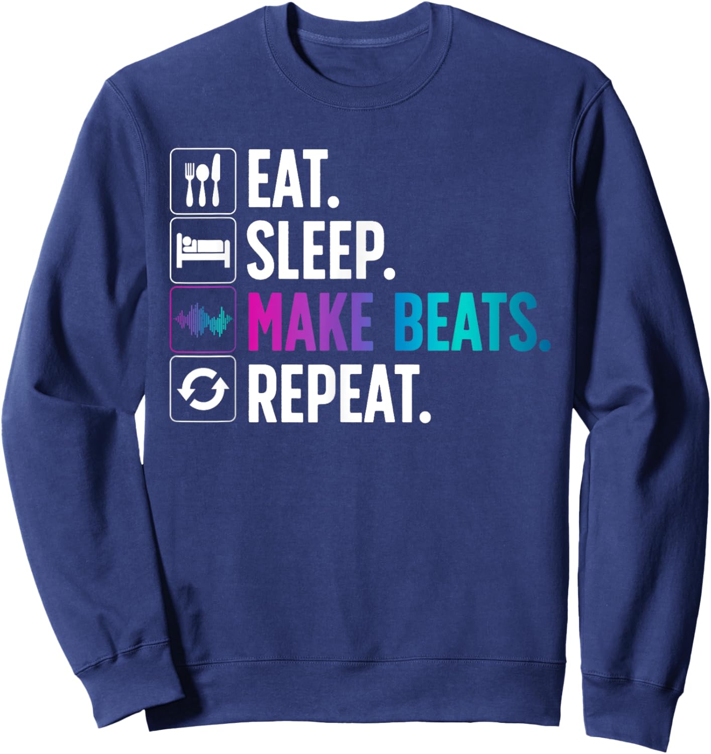 Cool Music Producer Women DJ Beatmaker EDM Musician Sweatshirt - Sweatshirt | Navy