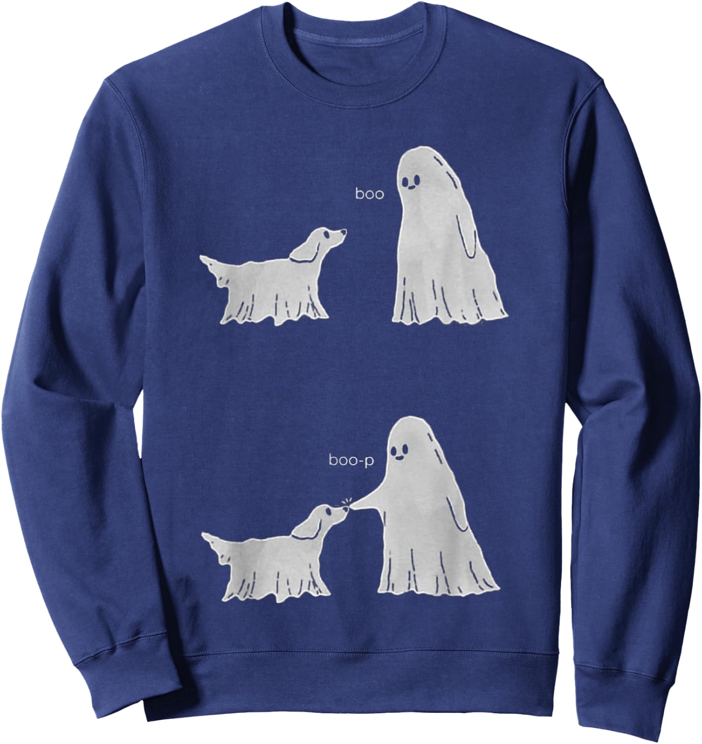 Boo Boo-p Ghost Dog Halloween Sweatshirt - Sweatshirt | Navy