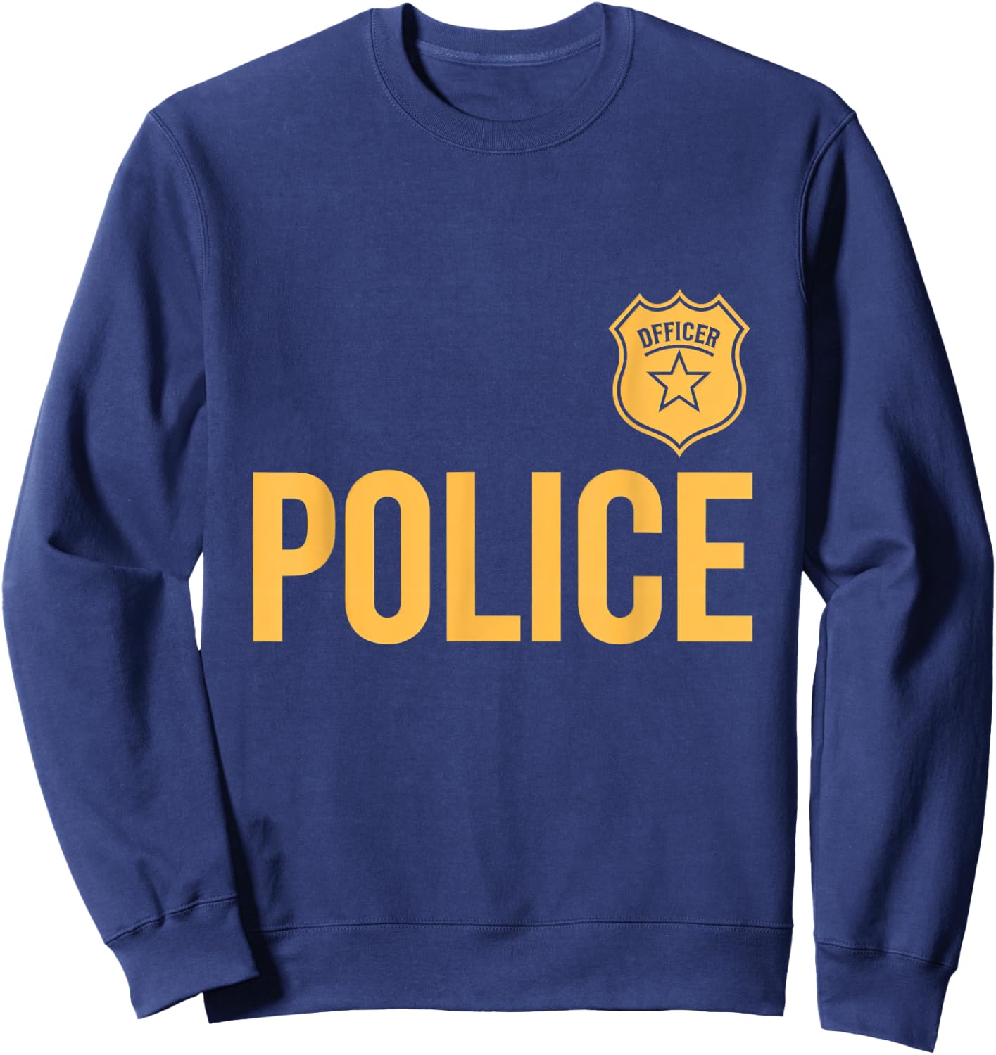 Police Officer Police Badge Halloween Costume Kids Adults Sweatshirt - Sweatshirt | Navy