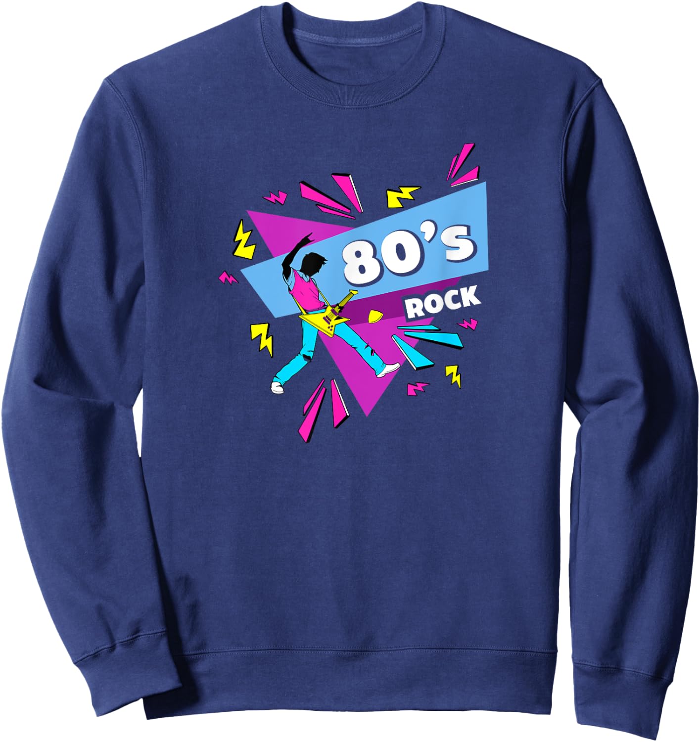 Retro Vintage Classic 80s Rock and Band Sweatshirt - Sweatshirt | Navy