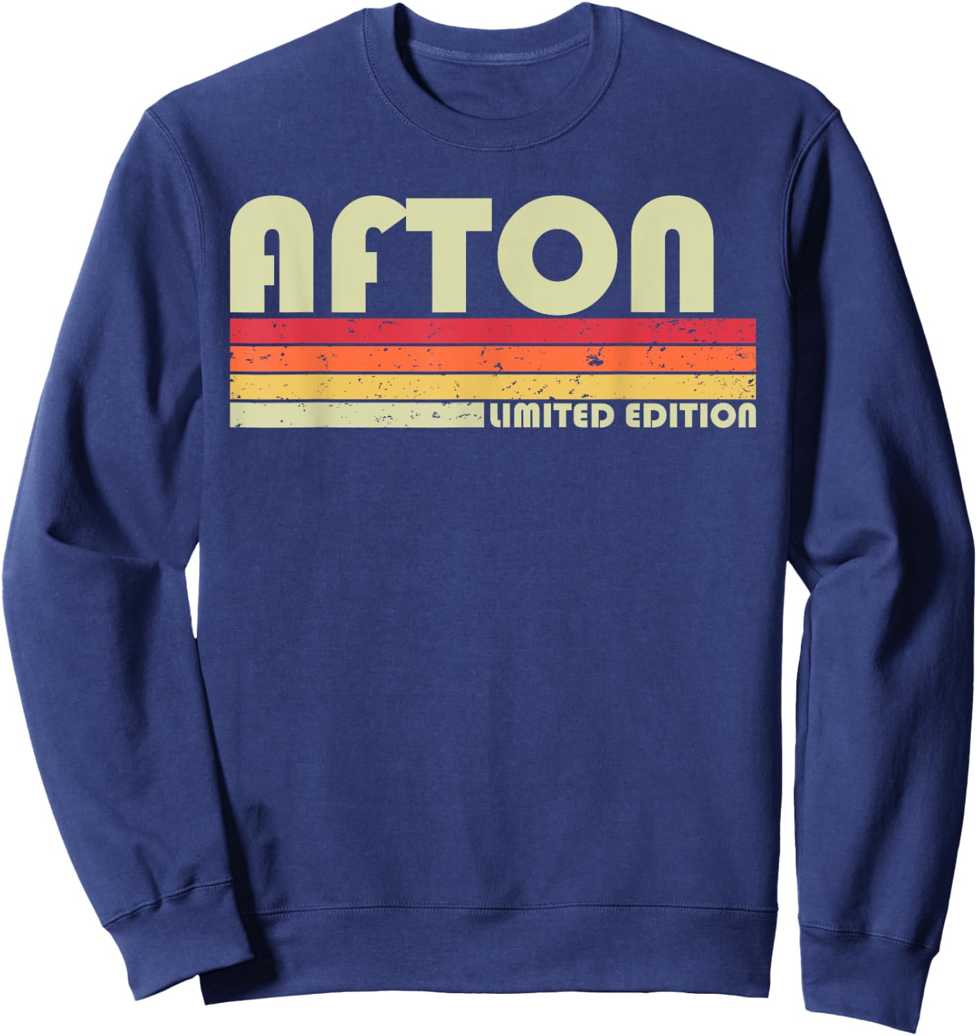 AFTON Name Personalized Retro Vintage 80s 90s Birthday Sweatshirt - Sweatshirt | Navy