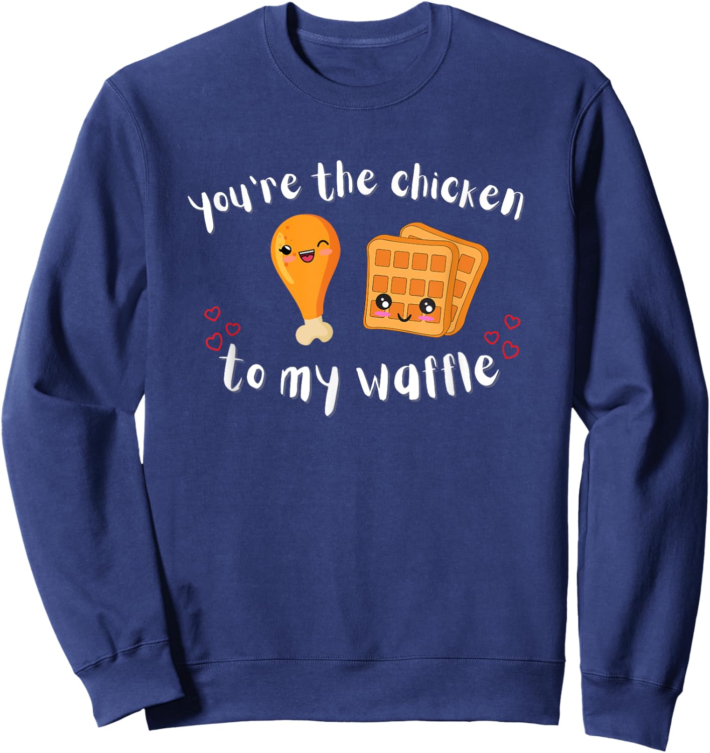 Foodie Chef | Chicken and Waffles I Couples Sweatshirt - Sweatshirt | Navy