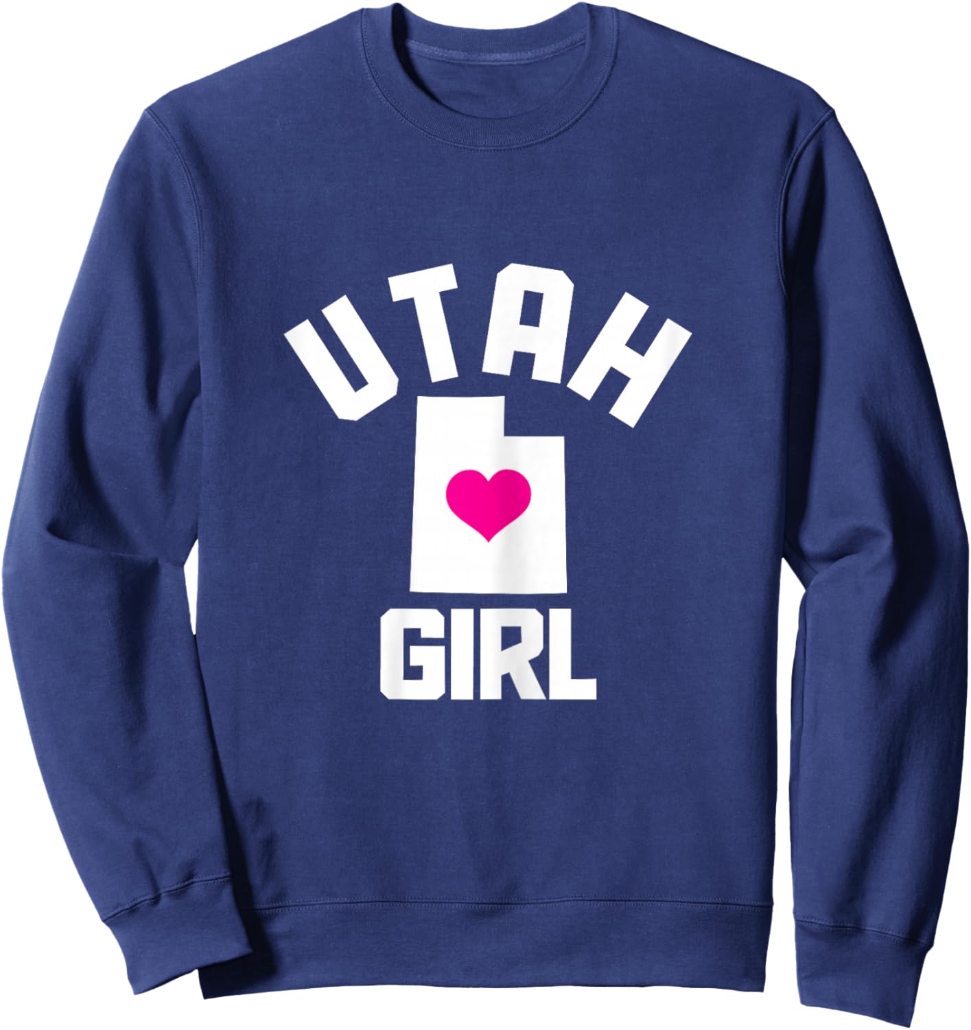 Utah Heart State Map Girl Sweatshirt - Sweatshirt | Navy
