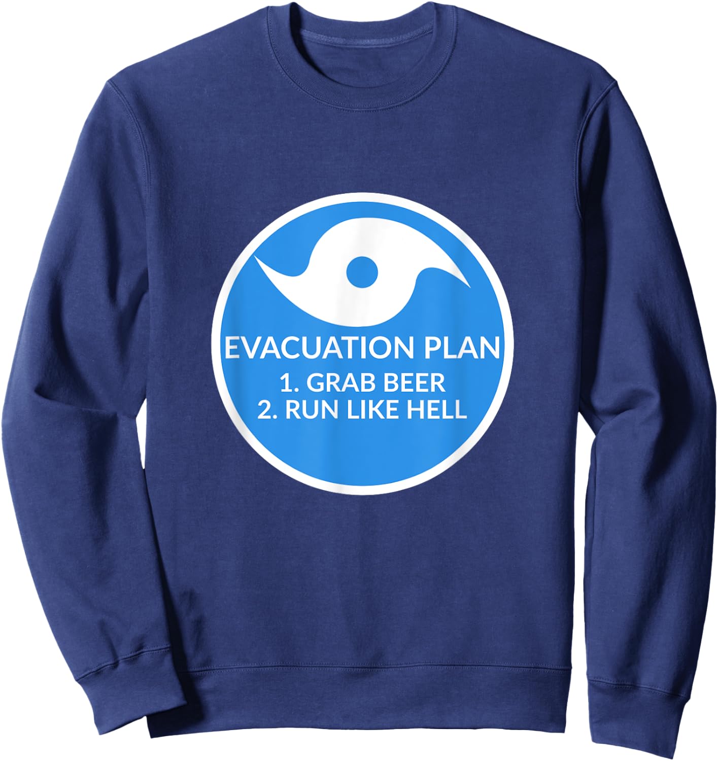 Hurricane Shirt Designs Black Adults Small Classic Fit Short Sleeve Fun Vacation,Beach Sweatshirt - Sweatshirt | Navy