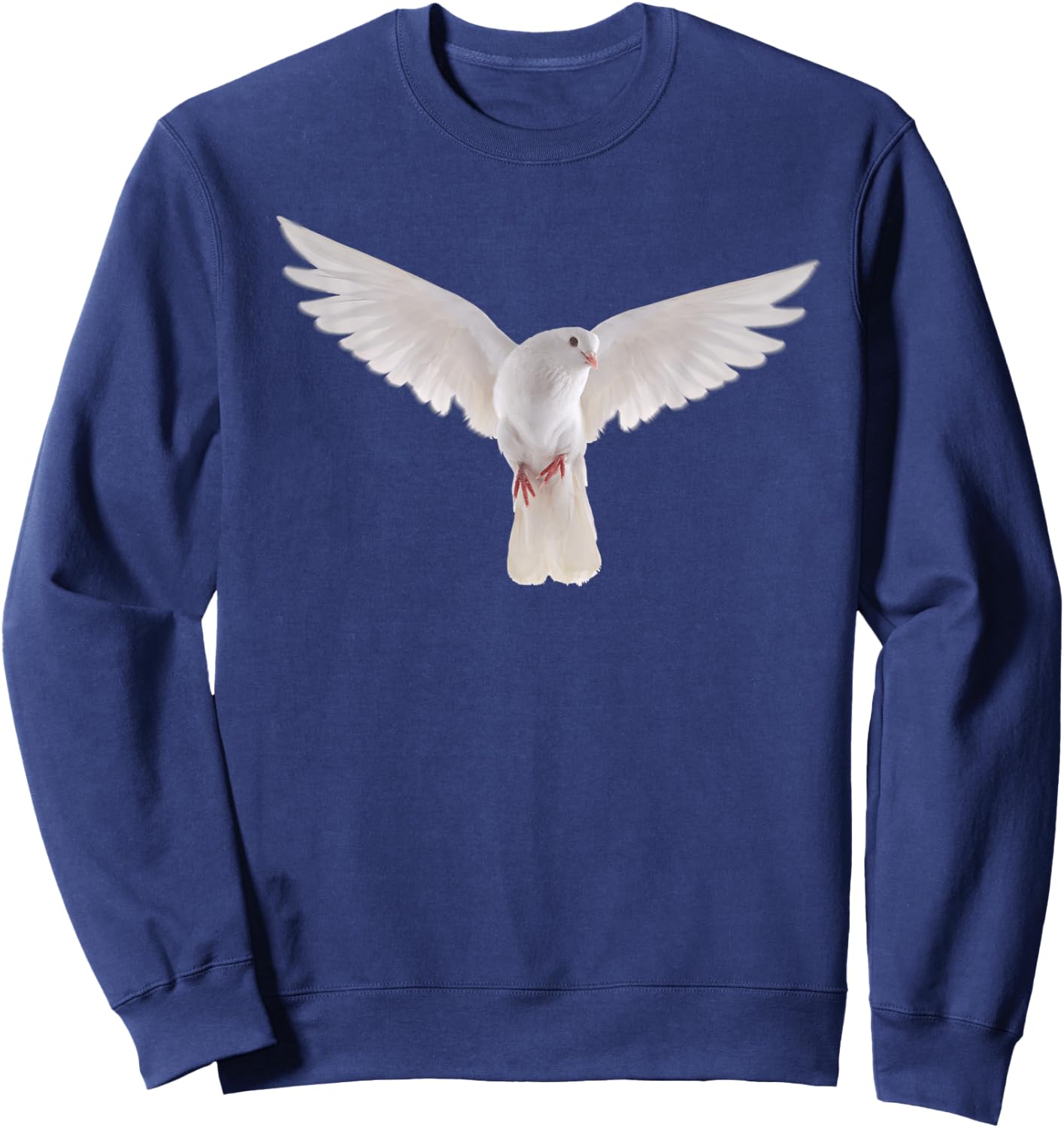 Lovely Faith Dove Bird of Peace Photo Silhouette Art Sweatshirt - Sweatshirt | Navy