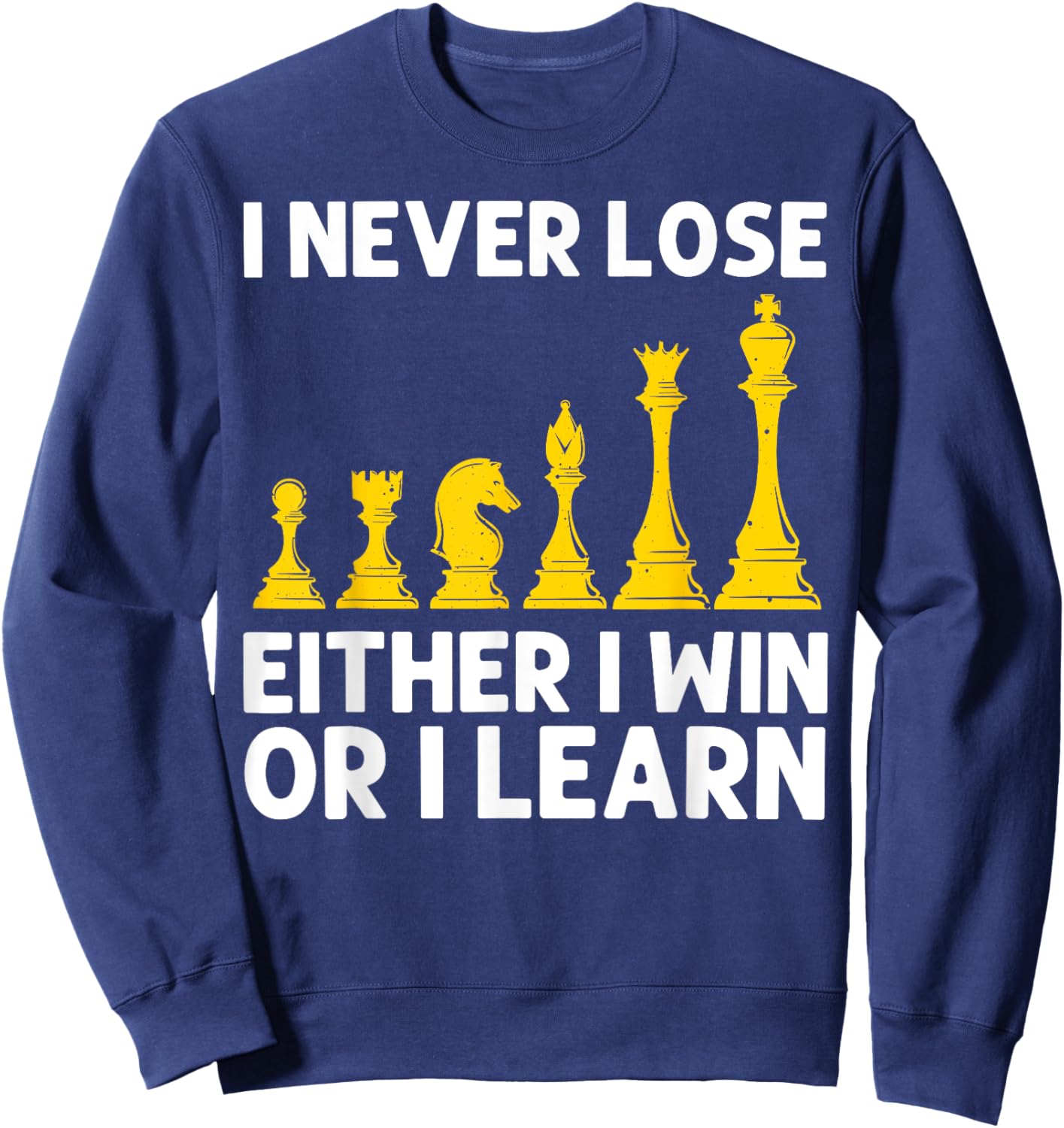 Cool Chess Art Women Chess Club Lovers Players Pawn Sweatshirt - Sweatshirt | Navy