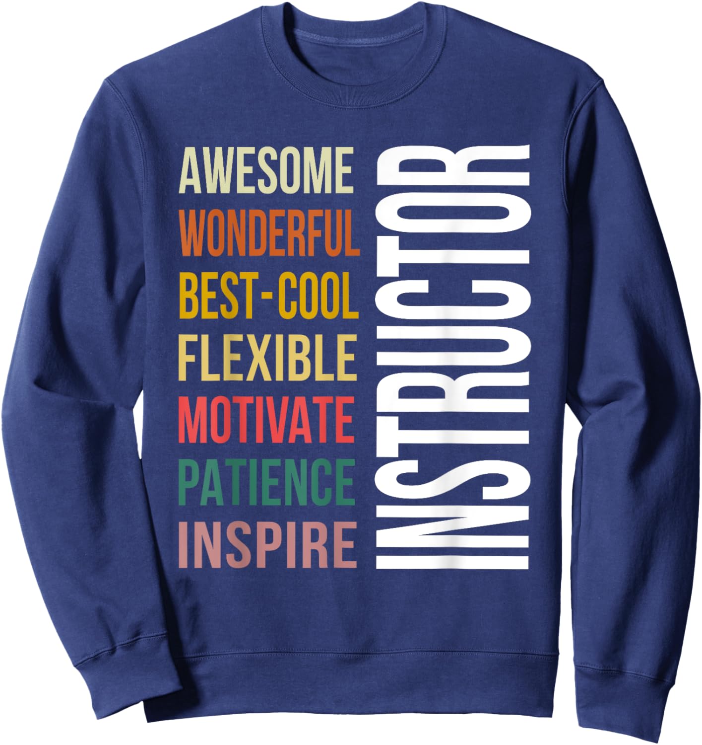 Funny Instructor Thank You Gift Awesome Sweatshirt - Sweatshirt | Navy
