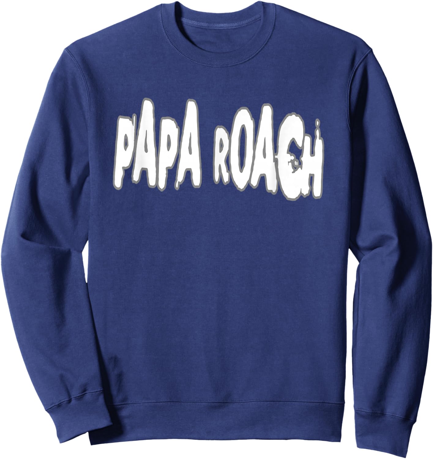 Papa Roach – Offizielles Lizenzprodukt – Bootleg-Logo in Schwarz, -Erwachsene, Klein, EU 38-40, Halbarm, Klassische Passform, Streetwear, Cartoon-Motiv Sweatshirt - Sweatshirt | Navy
