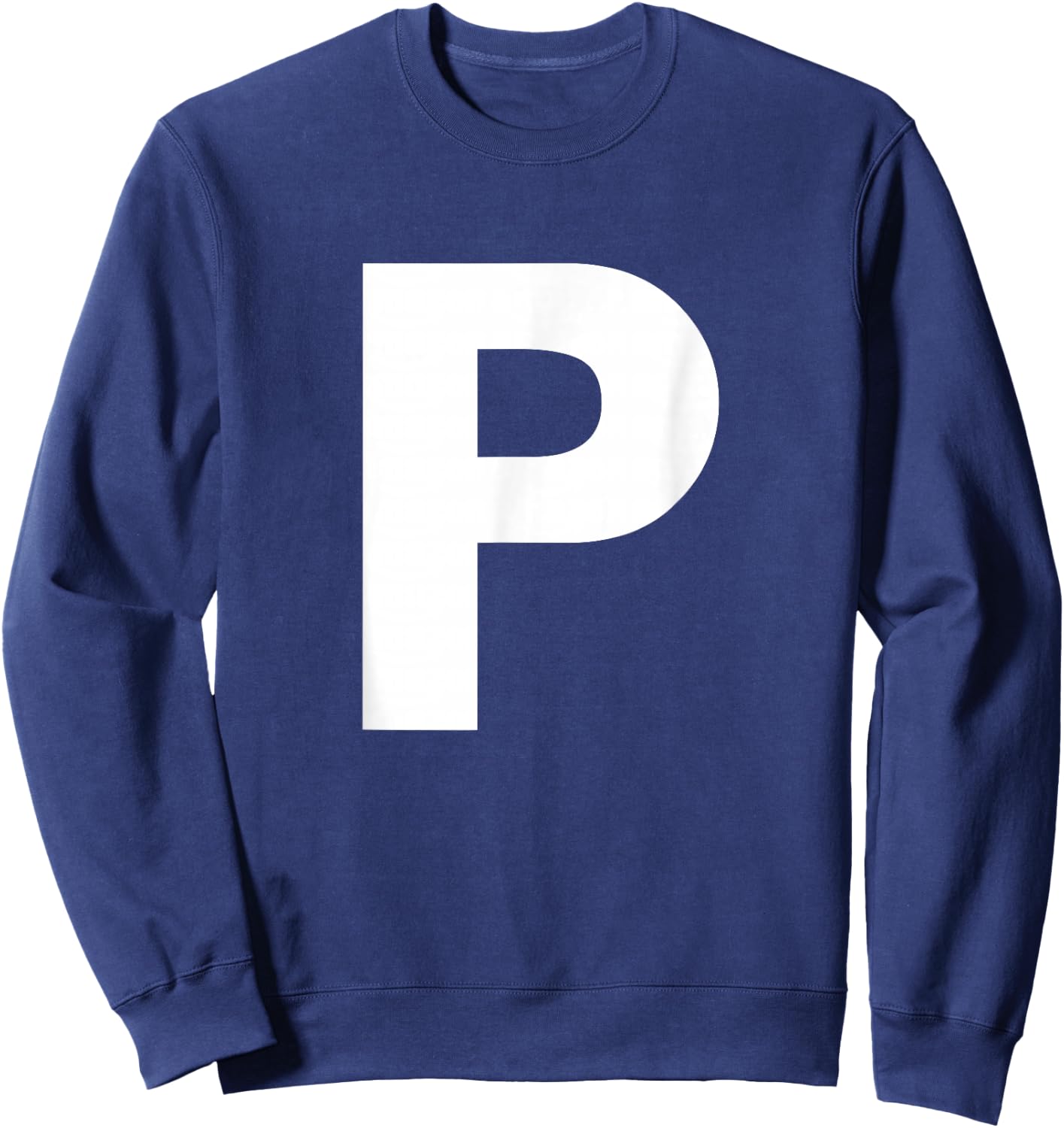 Alphabet Letter P (capital upper case) Shirt Sweatshirt - Sweatshirt | Navy