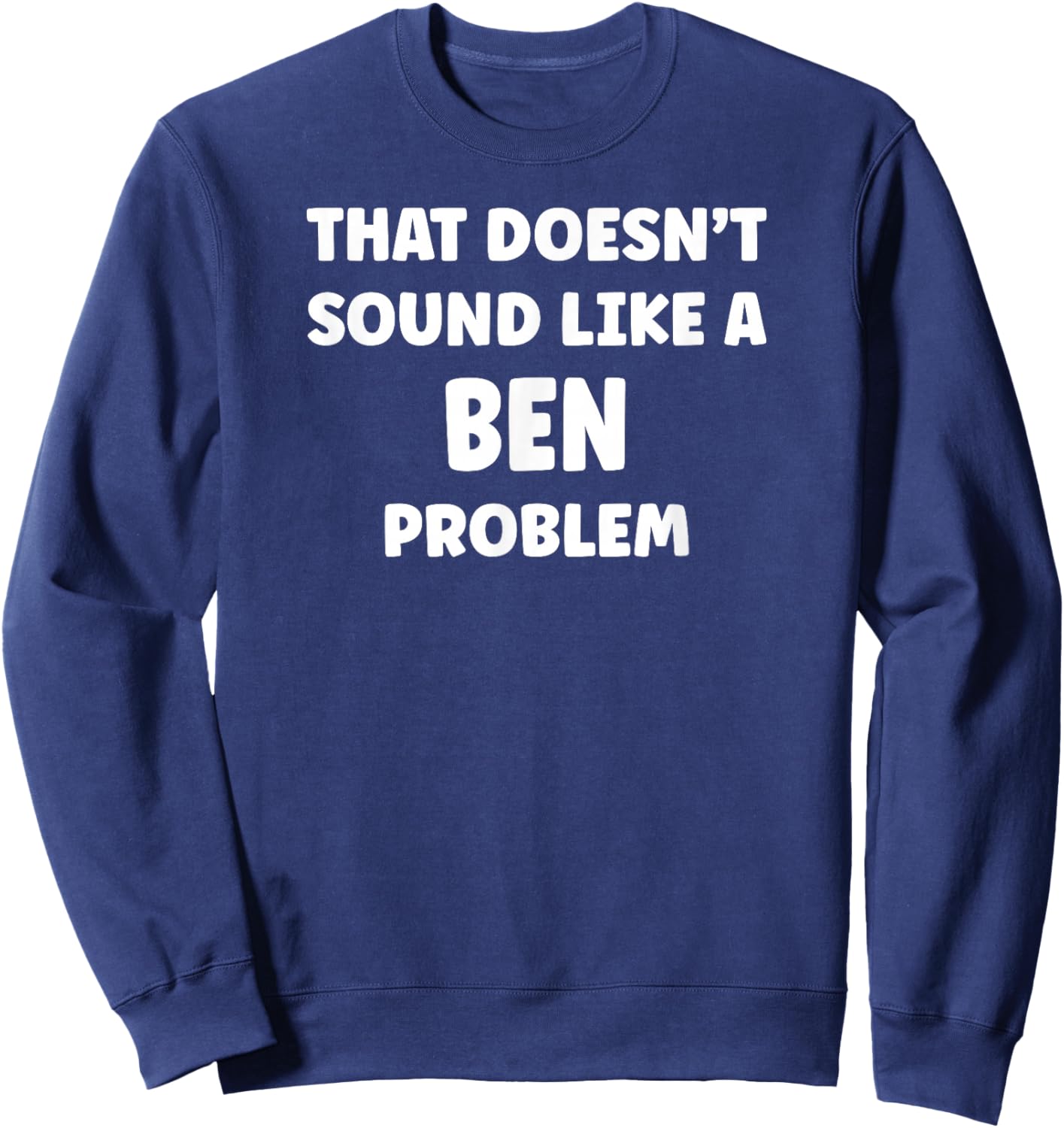 BEN Retro Gift Gift BEN Boys Personalized Custom BEN Name Sweatshirt - Sweatshirt | Navy