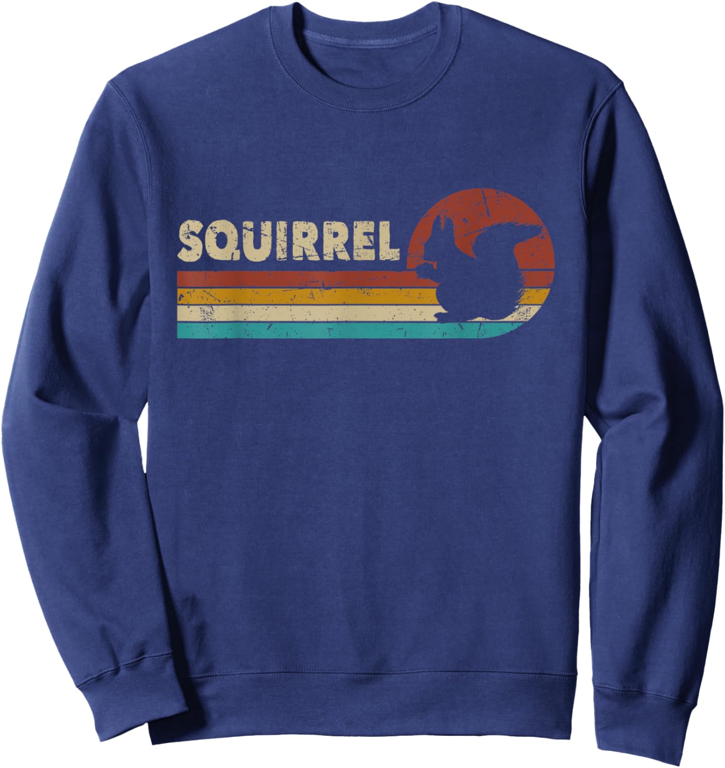 Squirrel Vintage Men Women Kids Boys Girls Funny Retro Sweatshirt - Sweatshirt | Navy