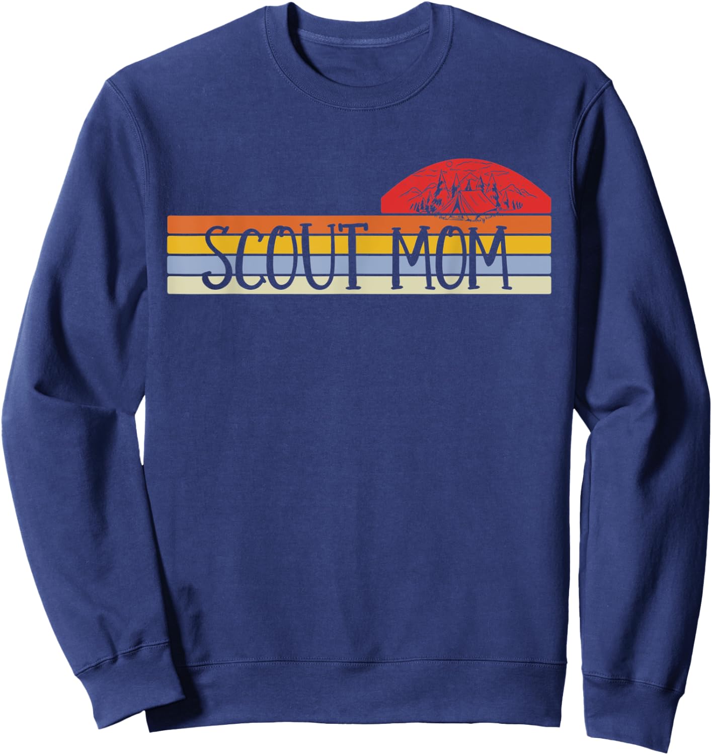 Scouting Funny Vintage Scout Mom Sweatshirt - Sweatshirt | Navy